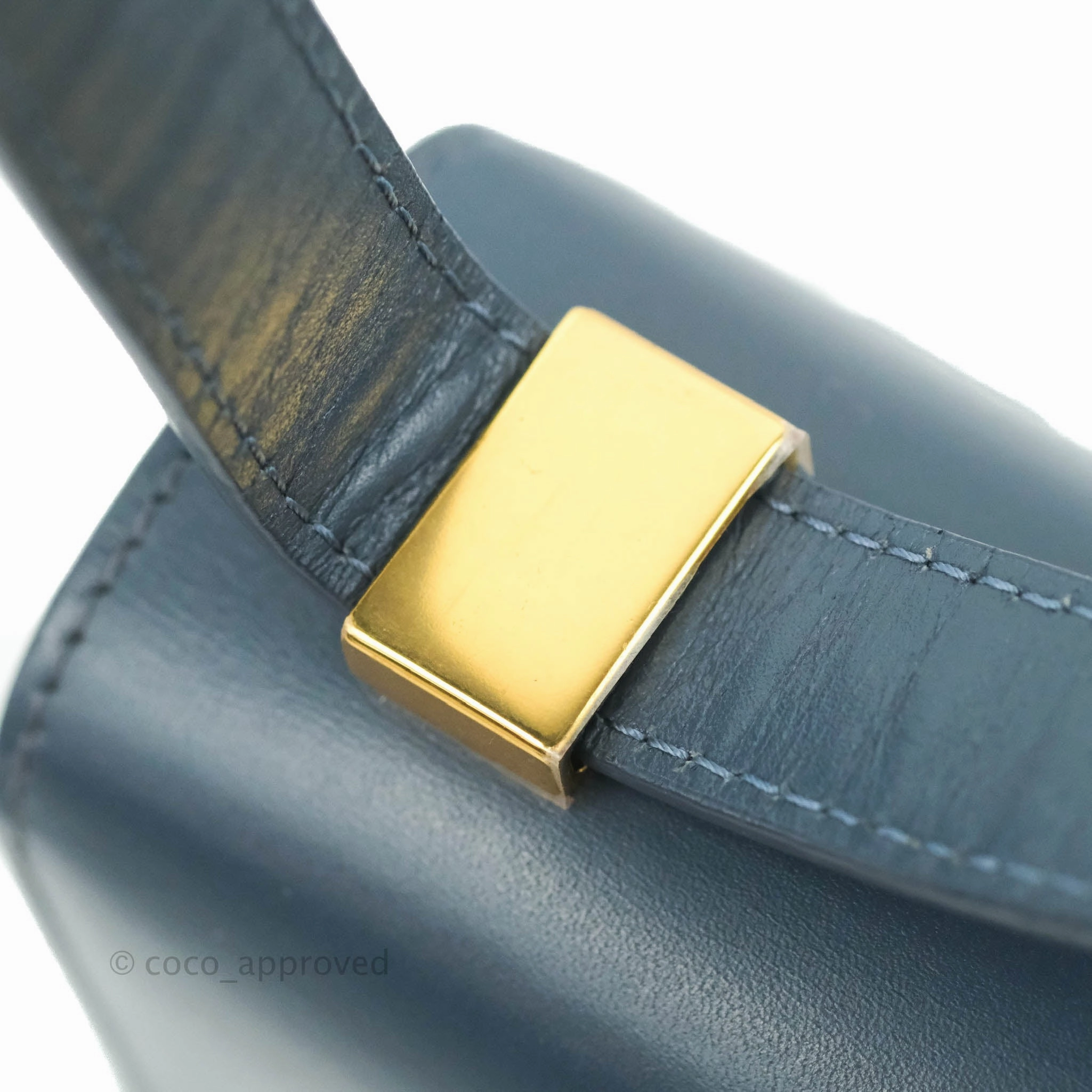 Christian Dior 30 Montaigne Bag Blue Calfskin Gold Hardware