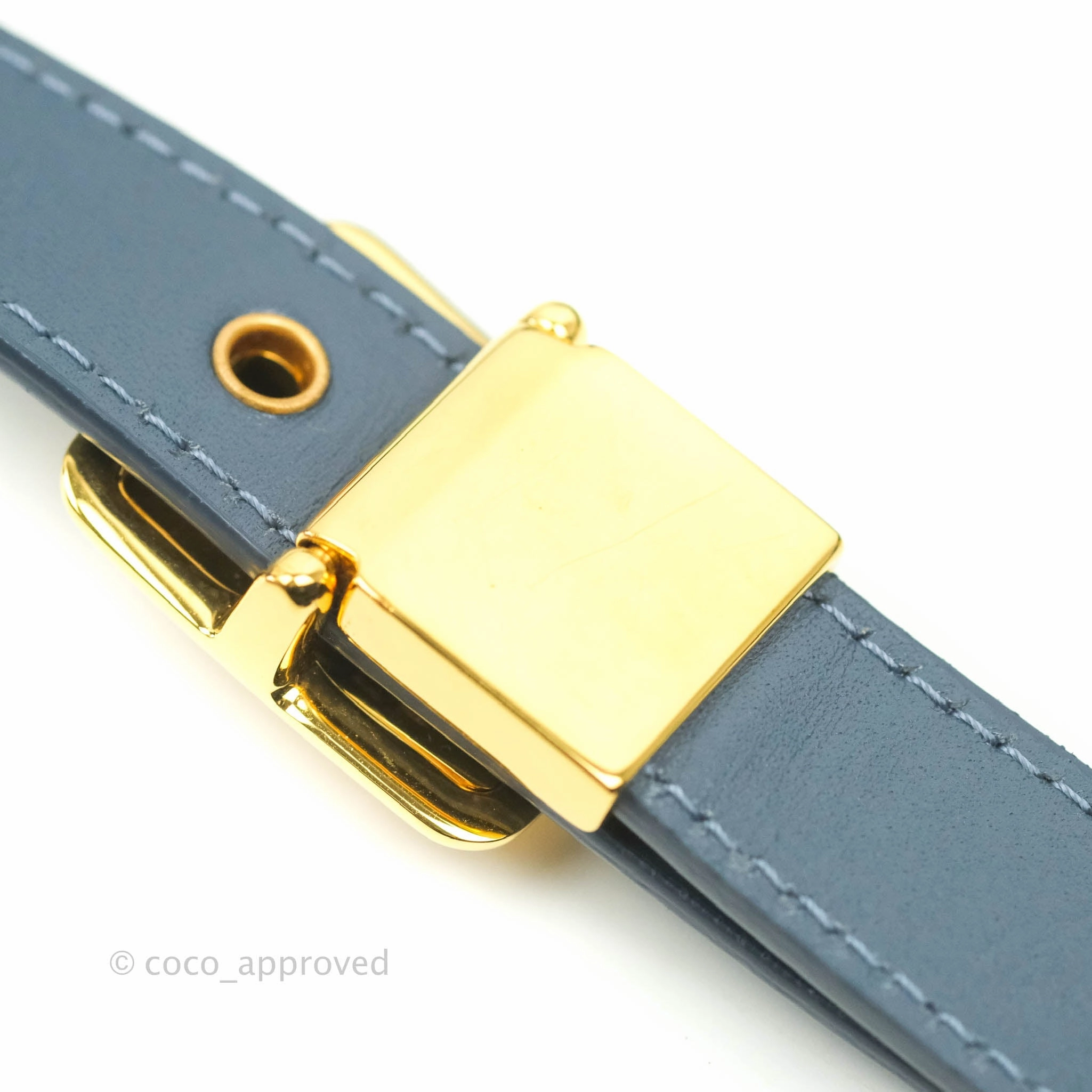 Christian Dior 30 Montaigne Bag Blue Calfskin Gold Hardware
