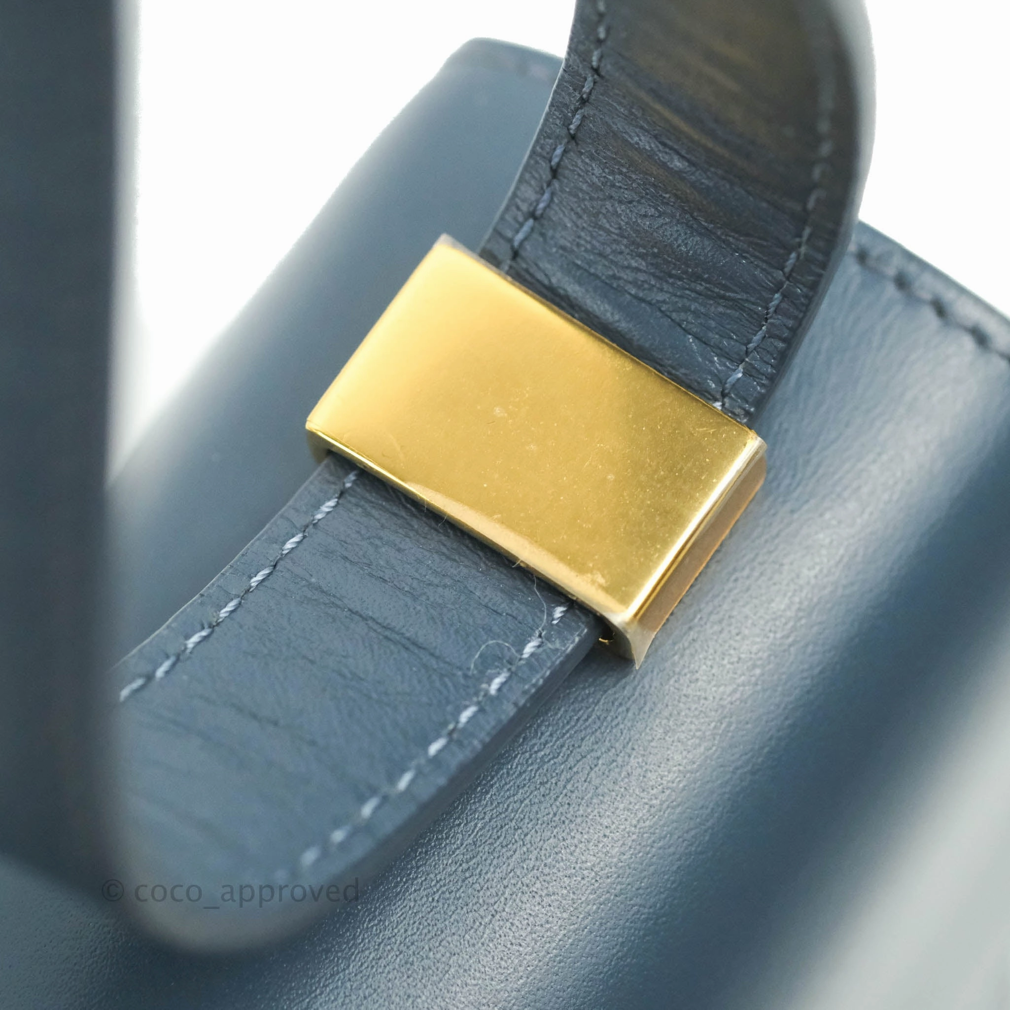 Christian Dior 30 Montaigne Bag Blue Calfskin Gold Hardware
