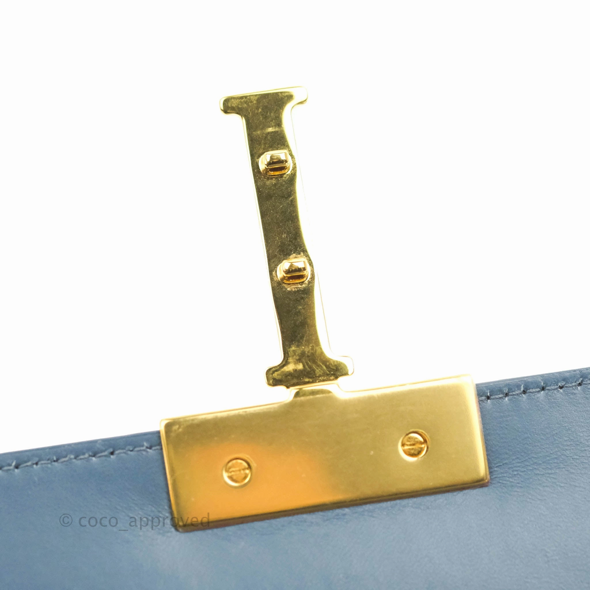 Christian Dior 30 Montaigne Bag Blue Calfskin Gold Hardware