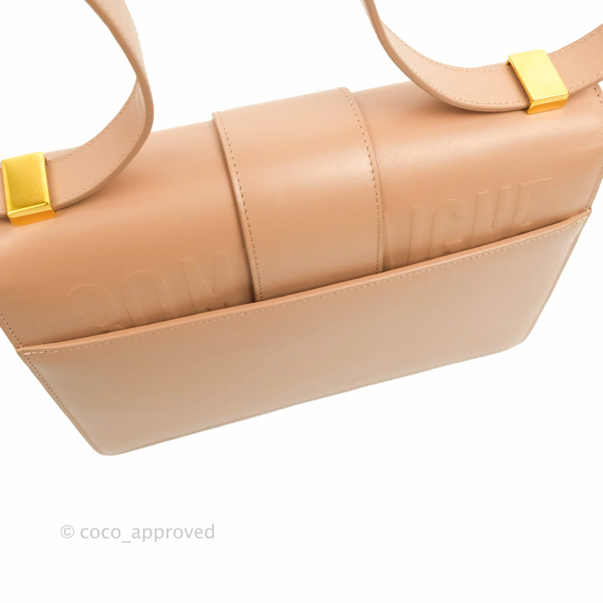 Christian Dior 30 Montaigne Bag Rose Beige Calfskin Gold Hardware