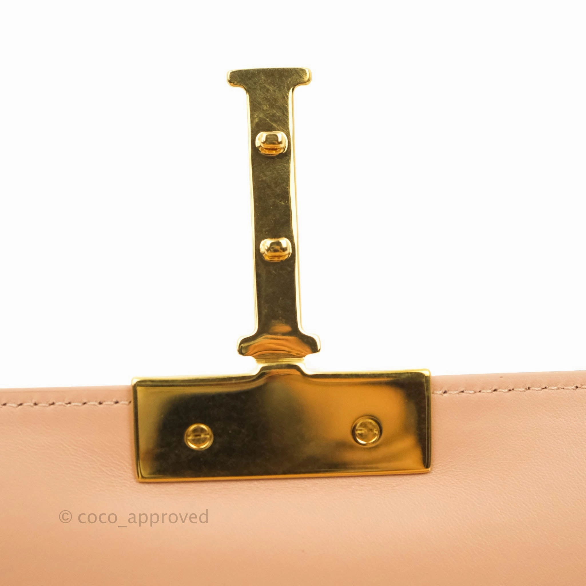 Christian Dior 30 Montaigne Bag Rose Beige Calfskin Gold Hardware