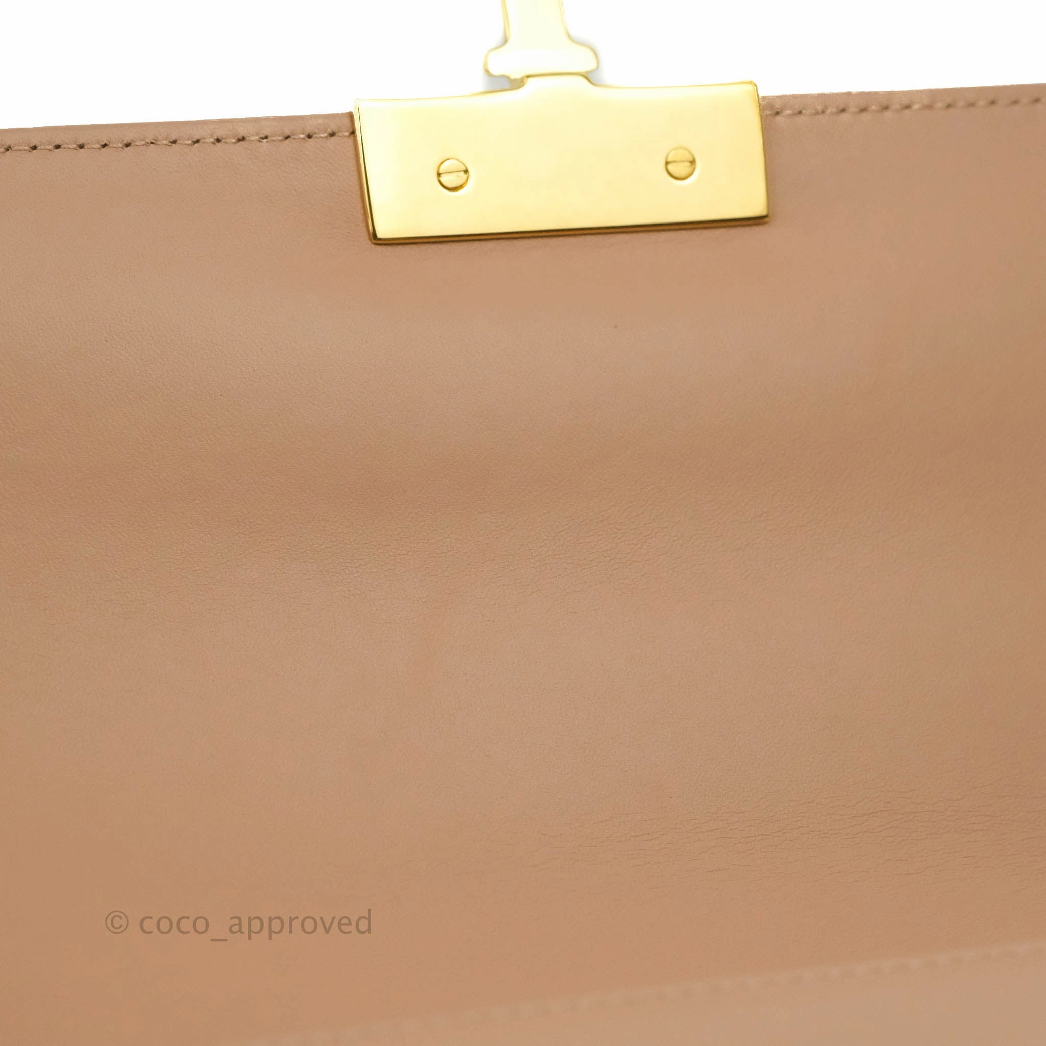 Christian Dior 30 Montaigne Bag Rose Beige Calfskin Gold Hardware