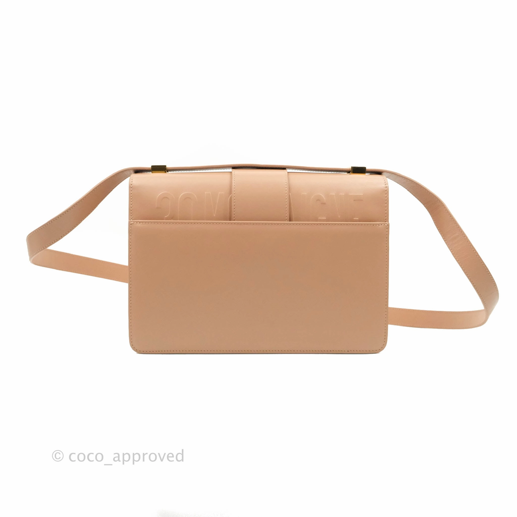 Christian Dior 30 Montaigne Bag Rose Beige Calfskin Gold Hardware