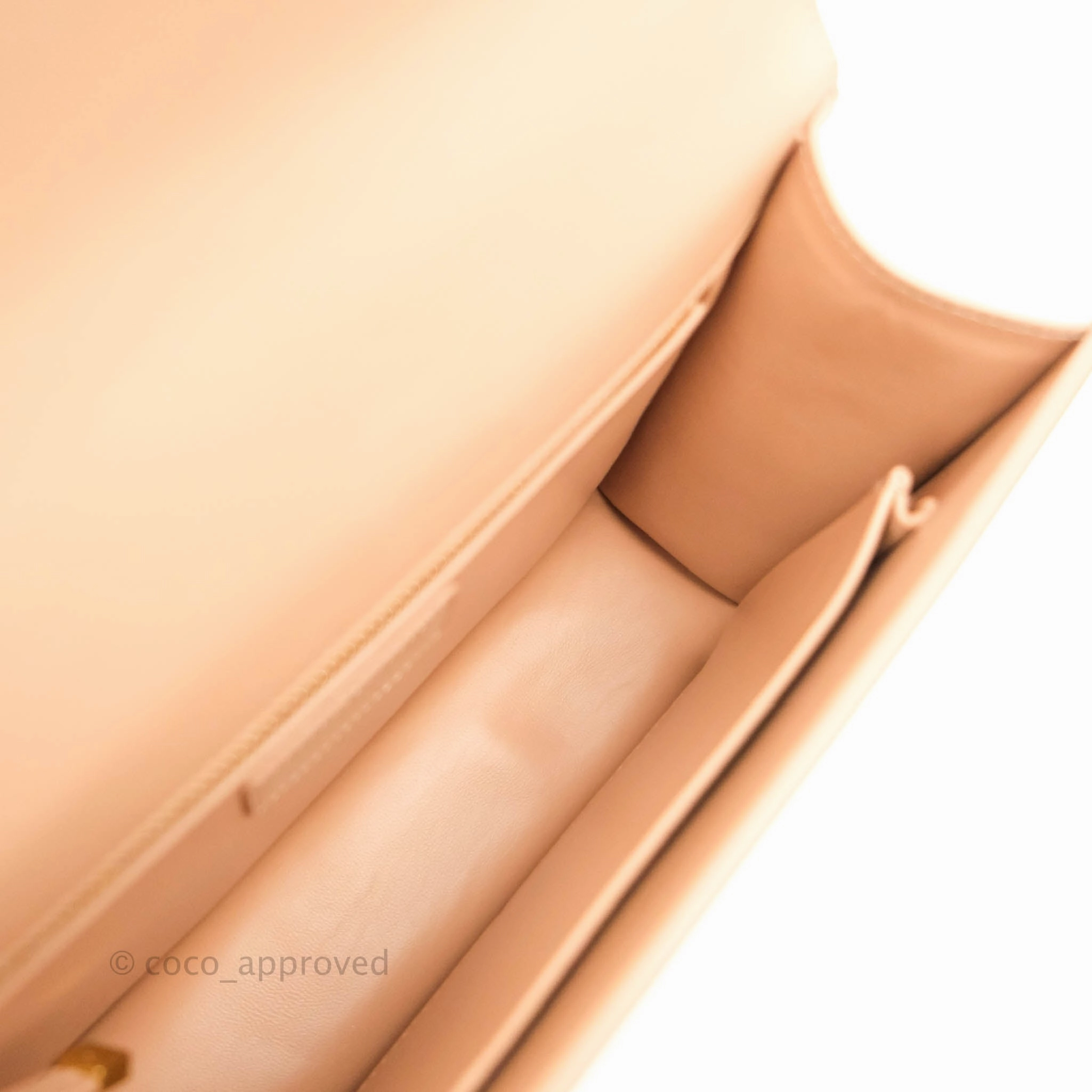 Christian Dior 30 Montaigne Bag Rose Beige Calfskin Gold Hardware