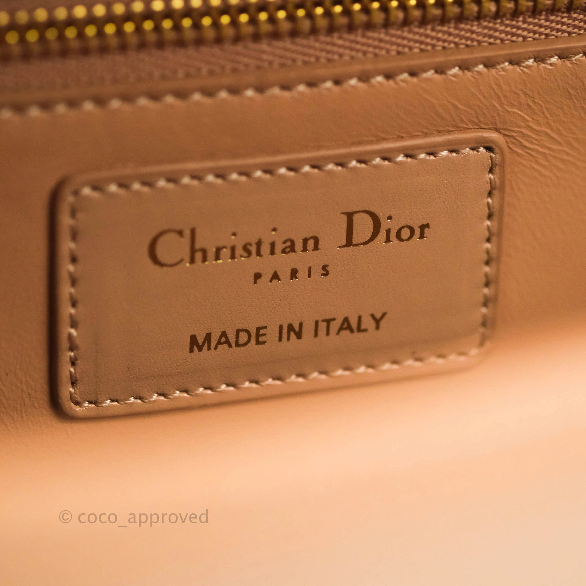 Christian Dior 30 Montaigne Bag Rose Beige Calfskin Gold Hardware