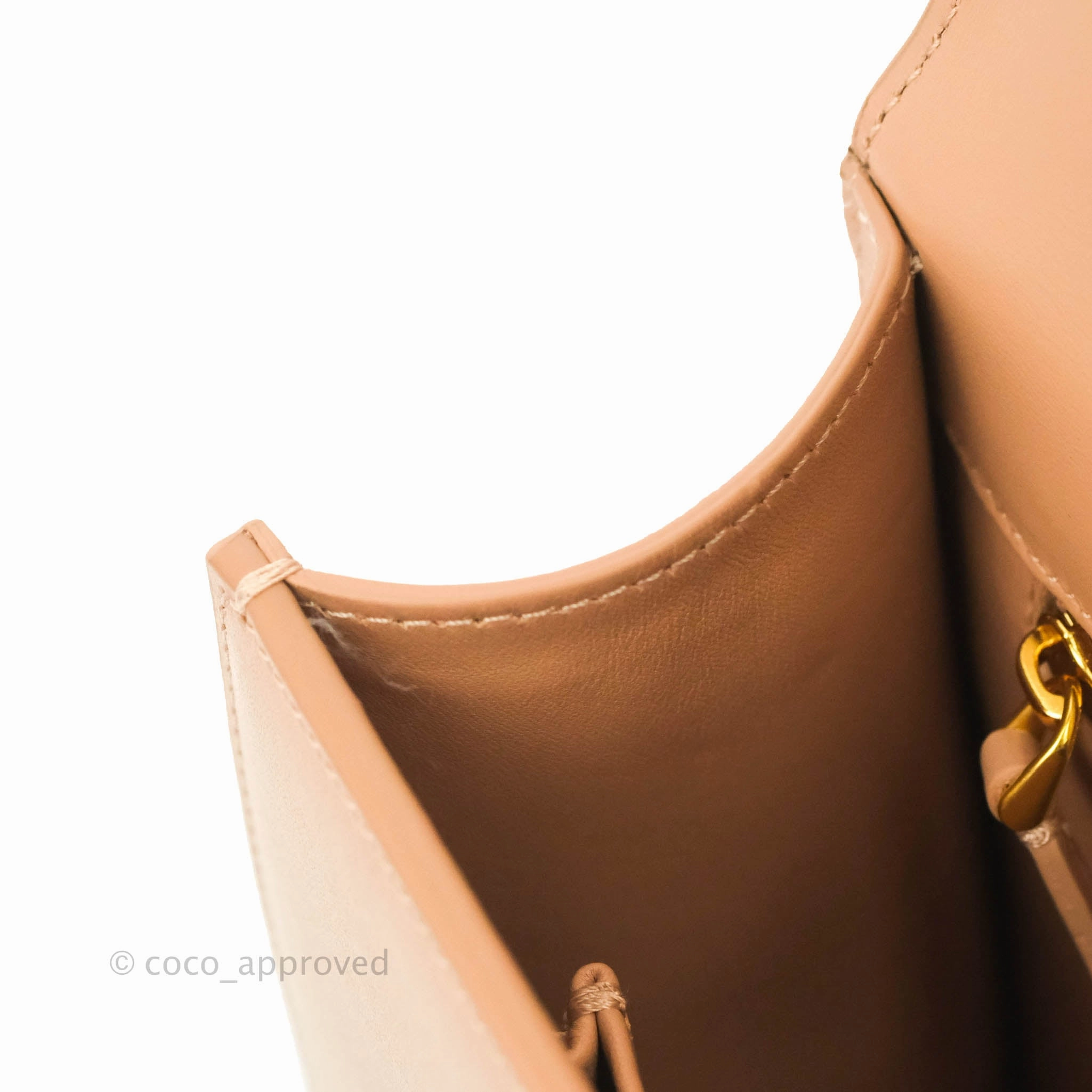 Christian Dior 30 Montaigne Bag Rose Beige Calfskin Gold Hardware