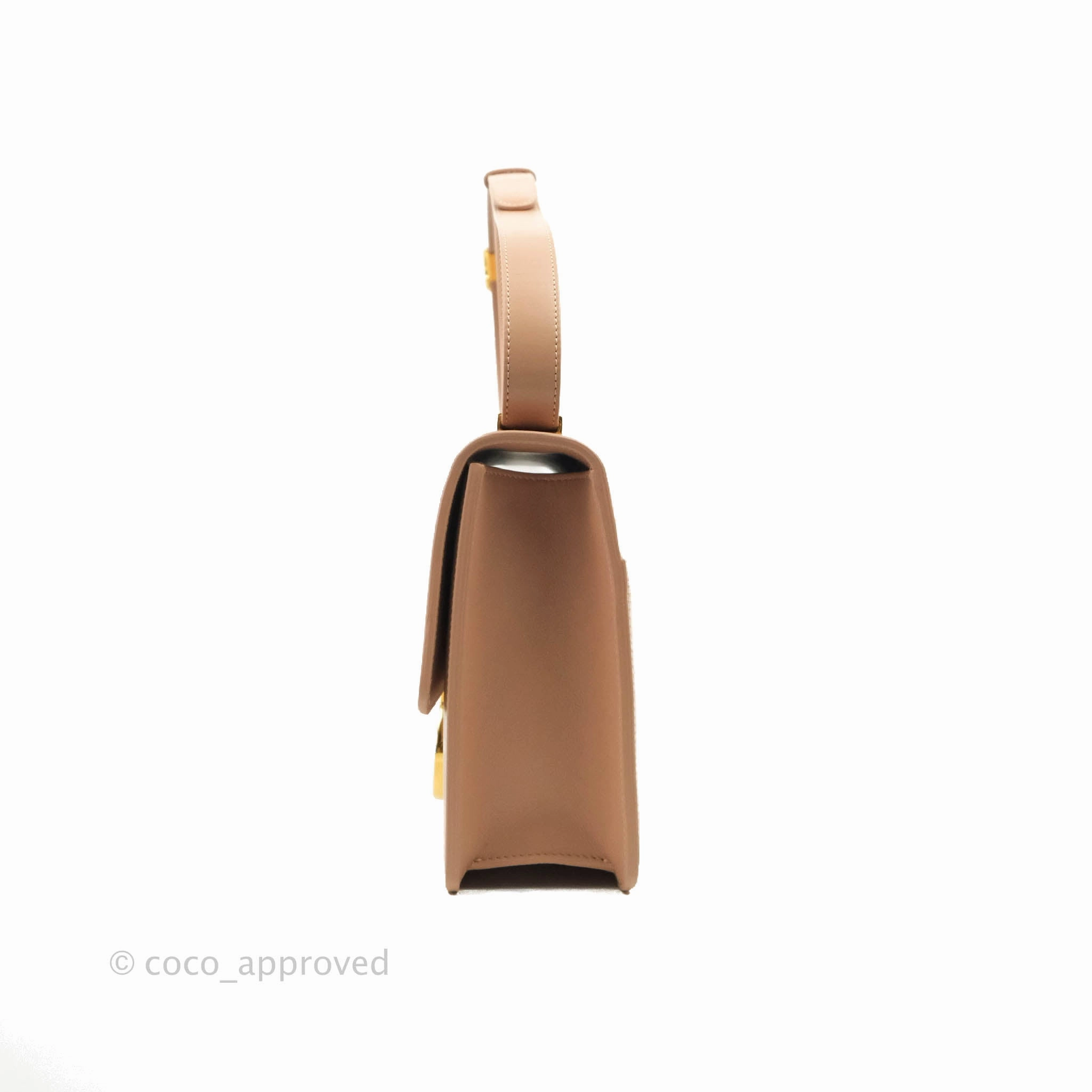 Christian Dior 30 Montaigne Bag Rose Beige Calfskin Gold Hardware