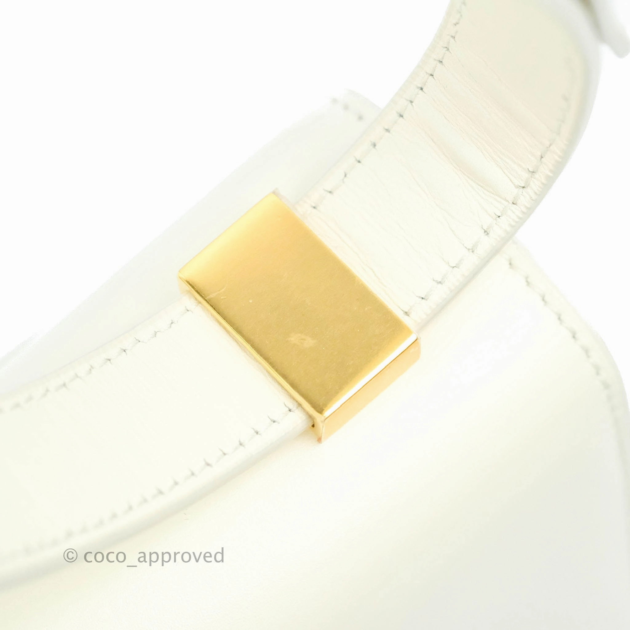 Christian Dior 30 Montaigne Bag White Calfskin Gold Hardware