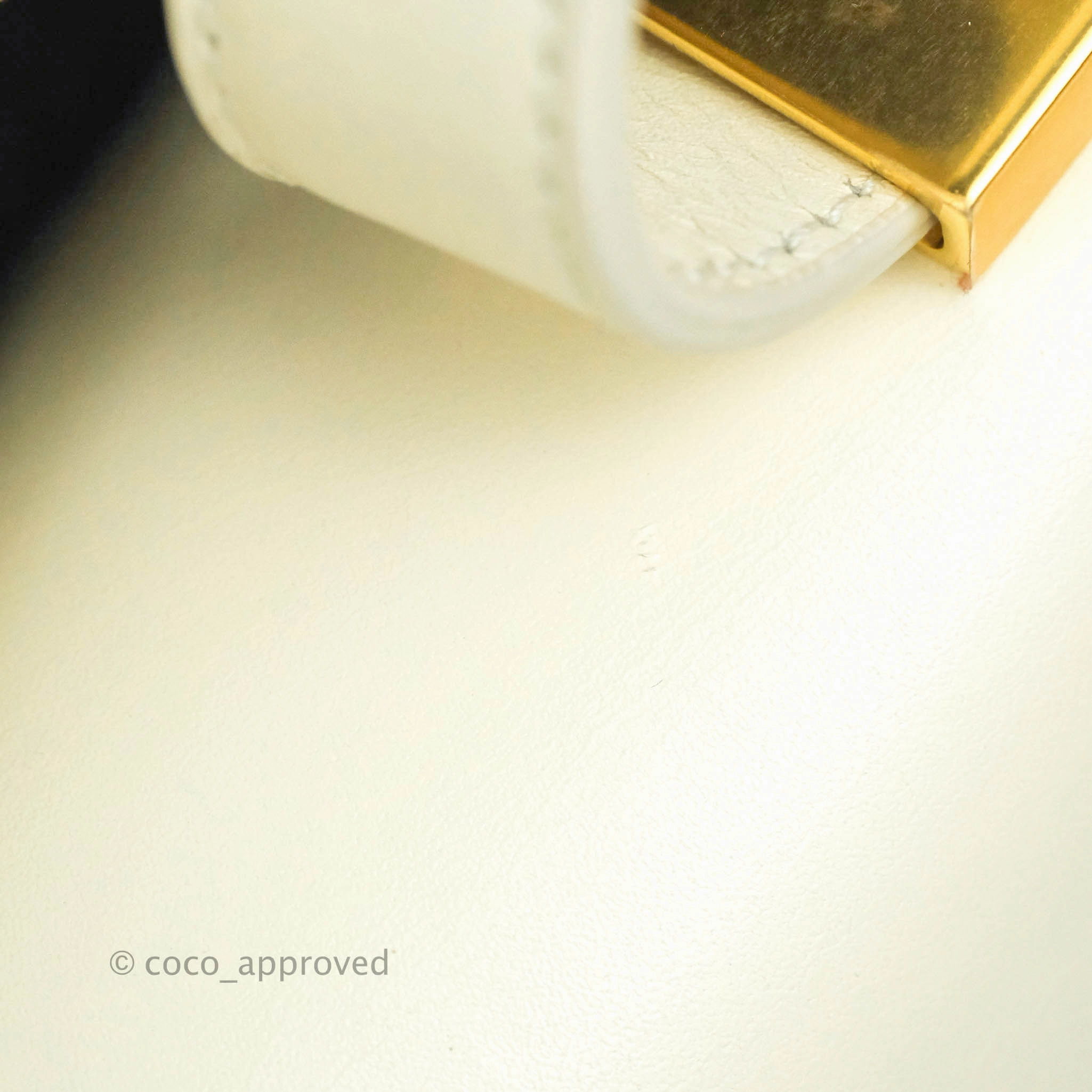 Christian Dior 30 Montaigne Bag White Calfskin Gold Hardware