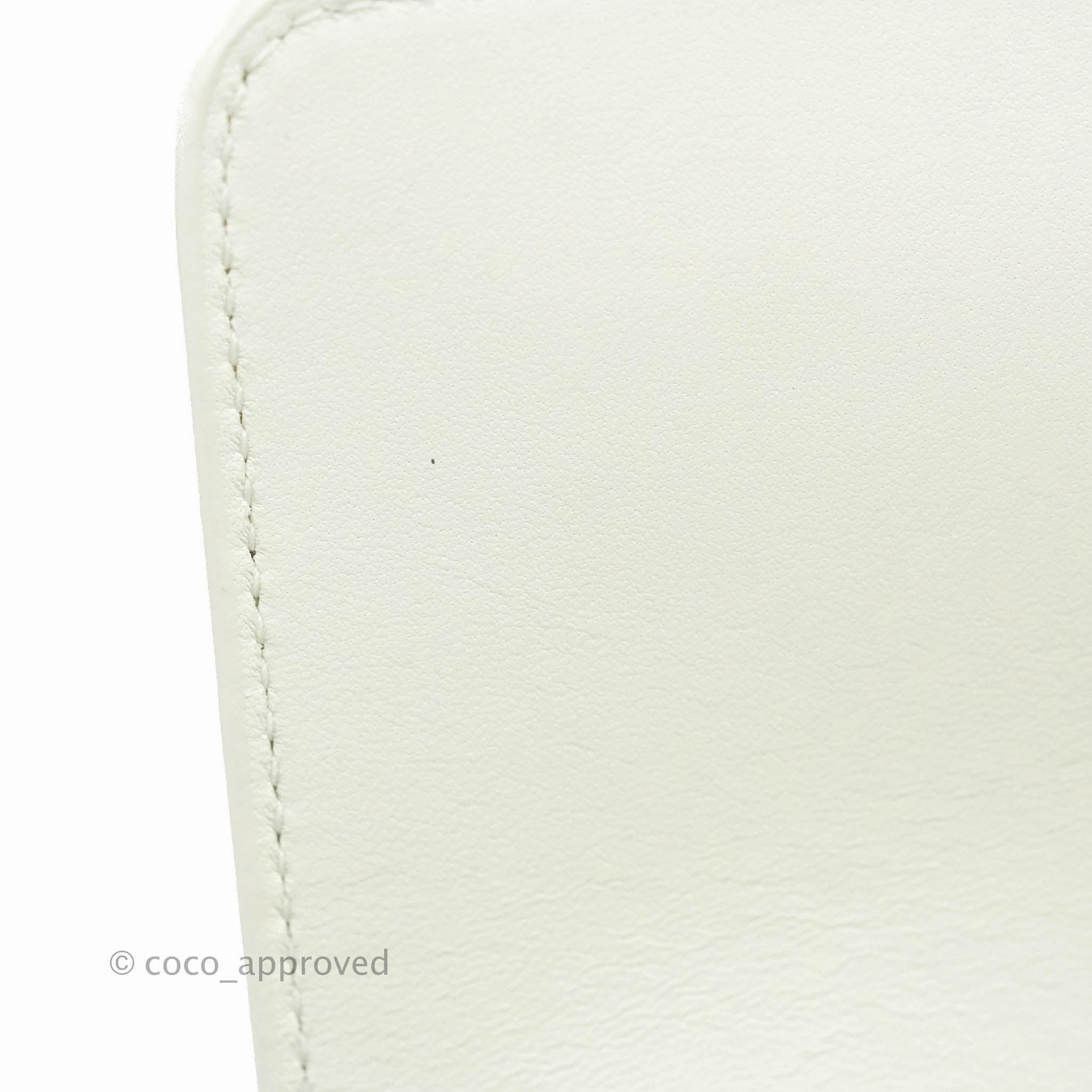 Christian Dior 30 Montaigne Bag White Calfskin Gold Hardware