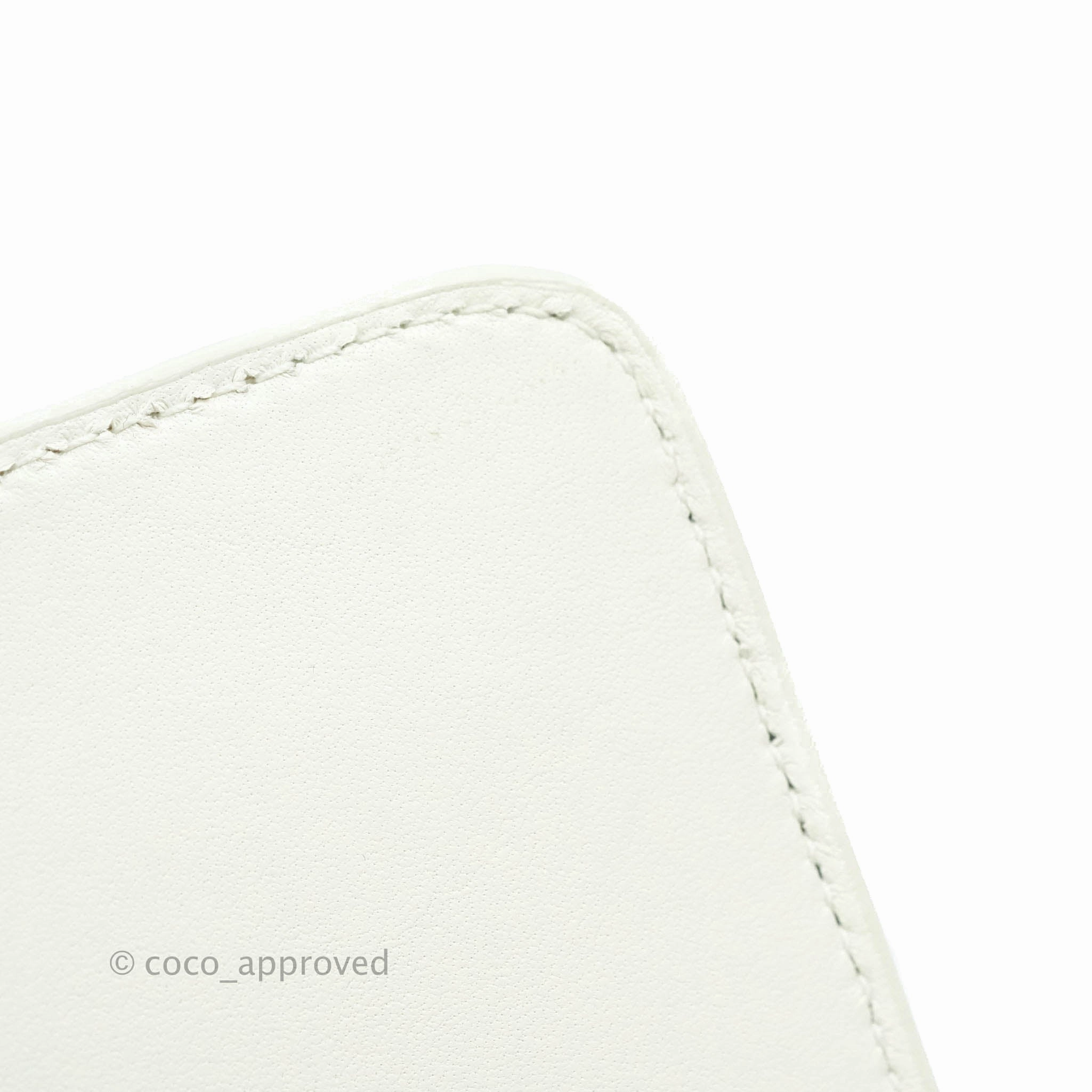 Christian Dior 30 Montaigne Bag White Calfskin Gold Hardware