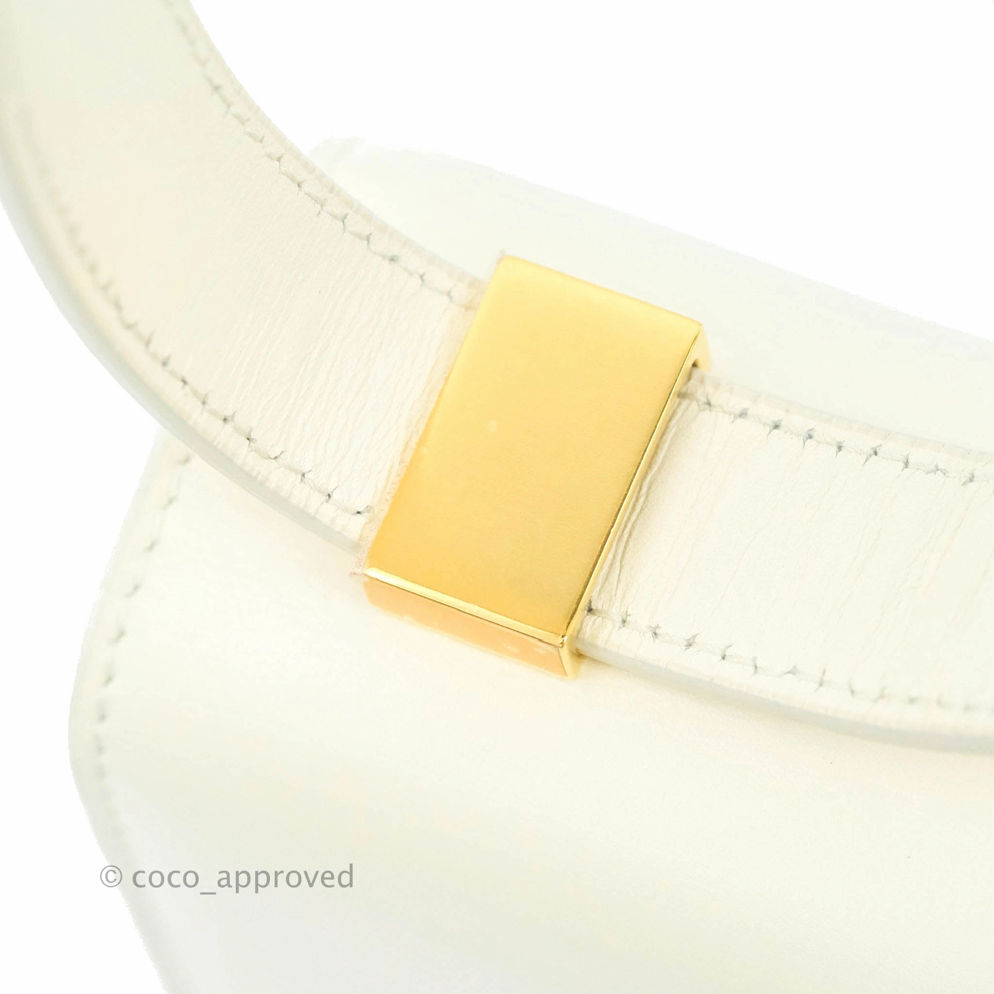 Christian Dior 30 Montaigne Bag White Calfskin Gold Hardware