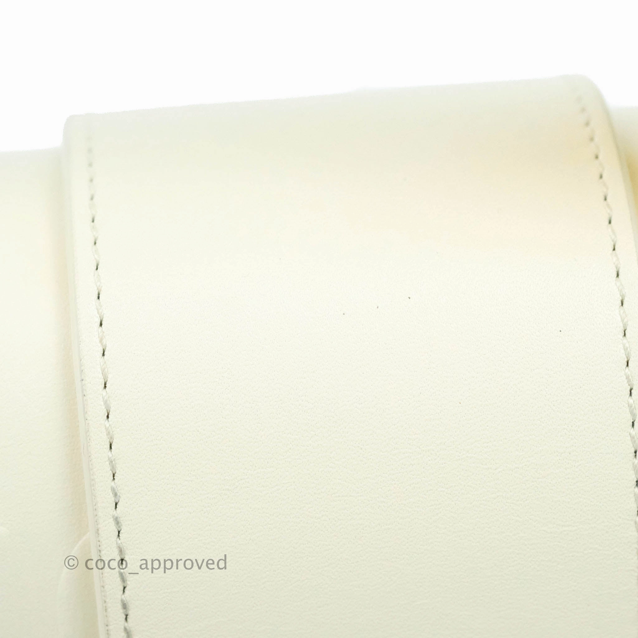 Christian Dior 30 Montaigne Bag White Calfskin Gold Hardware