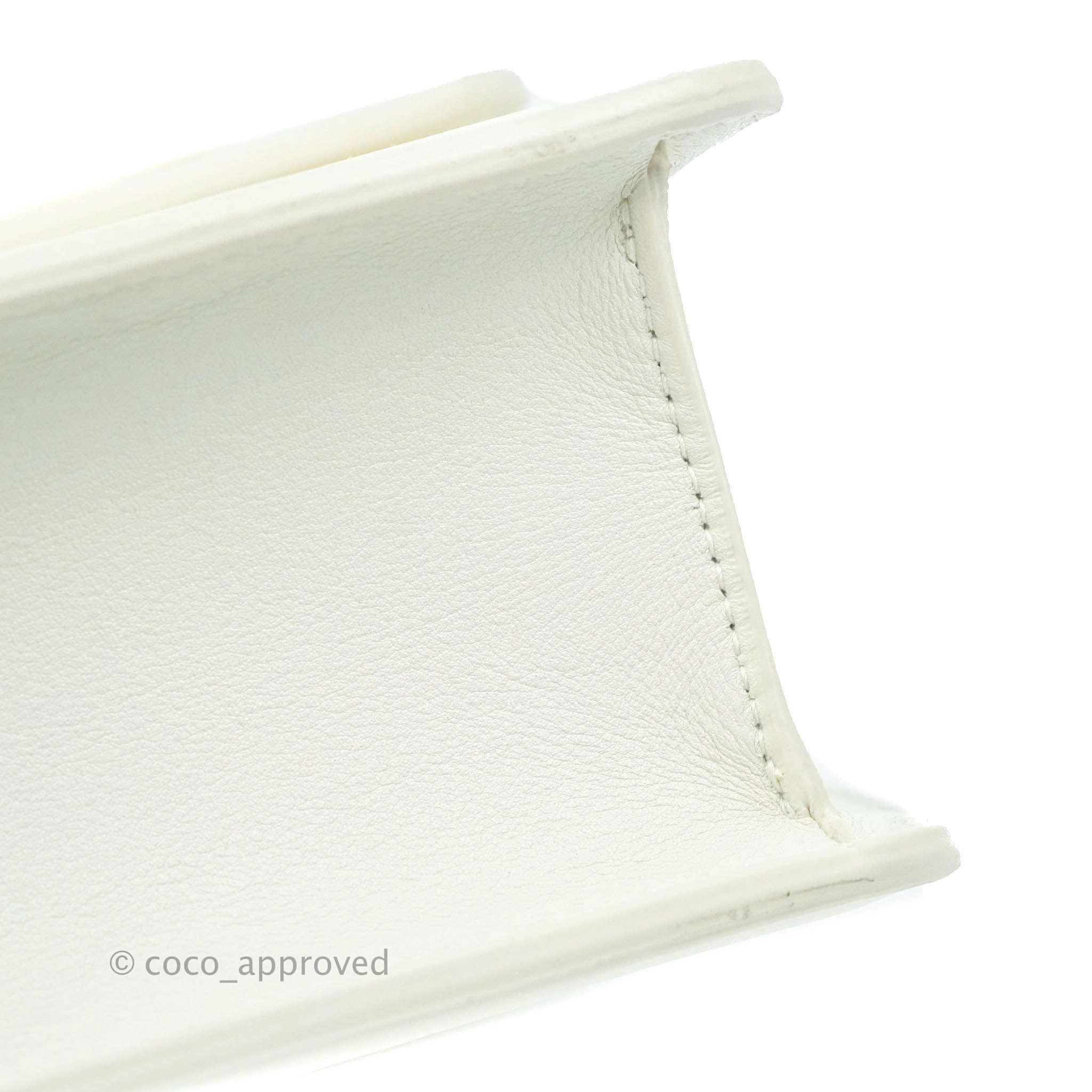 Christian Dior 30 Montaigne Bag White Calfskin Gold Hardware
