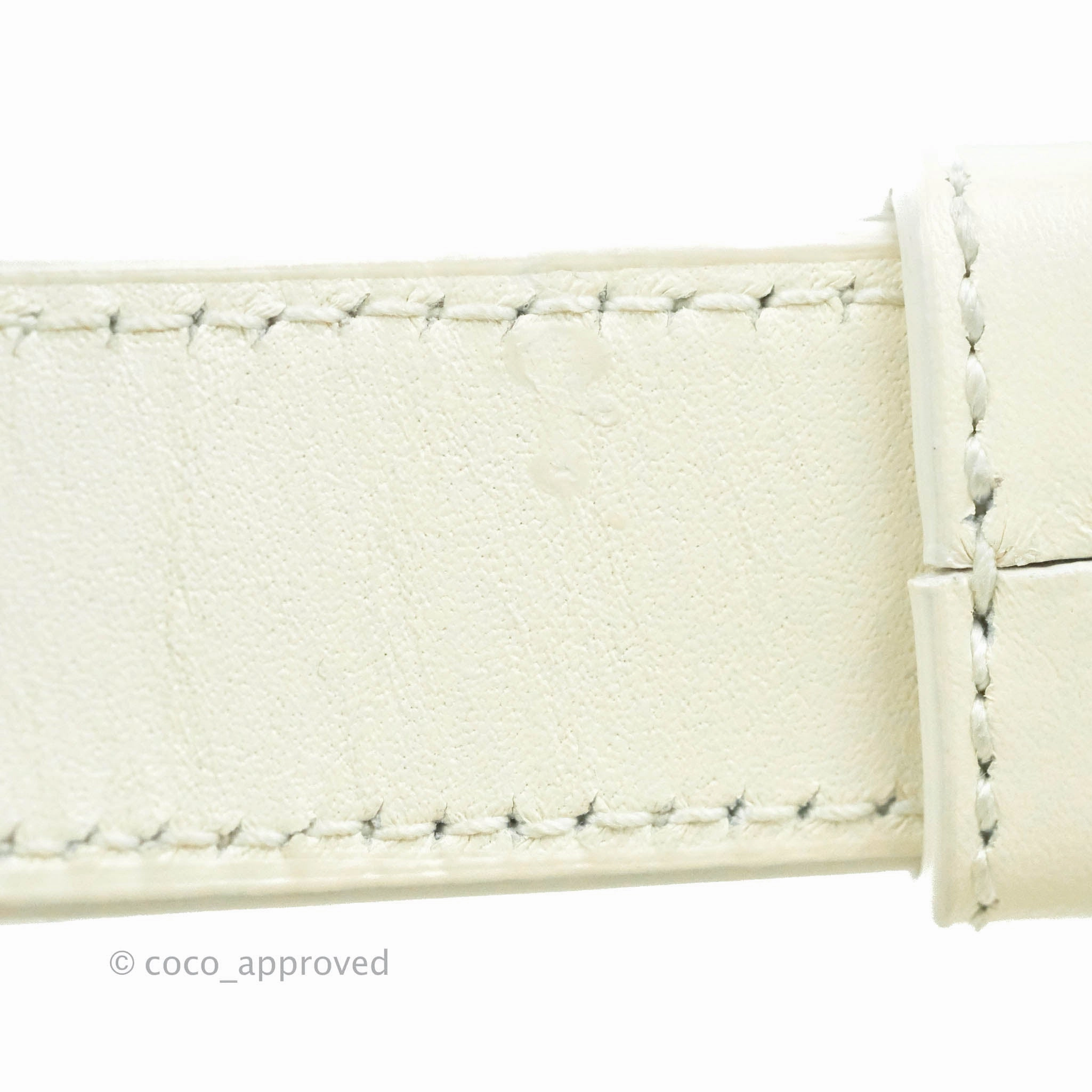 Christian Dior 30 Montaigne Bag White Calfskin Gold Hardware