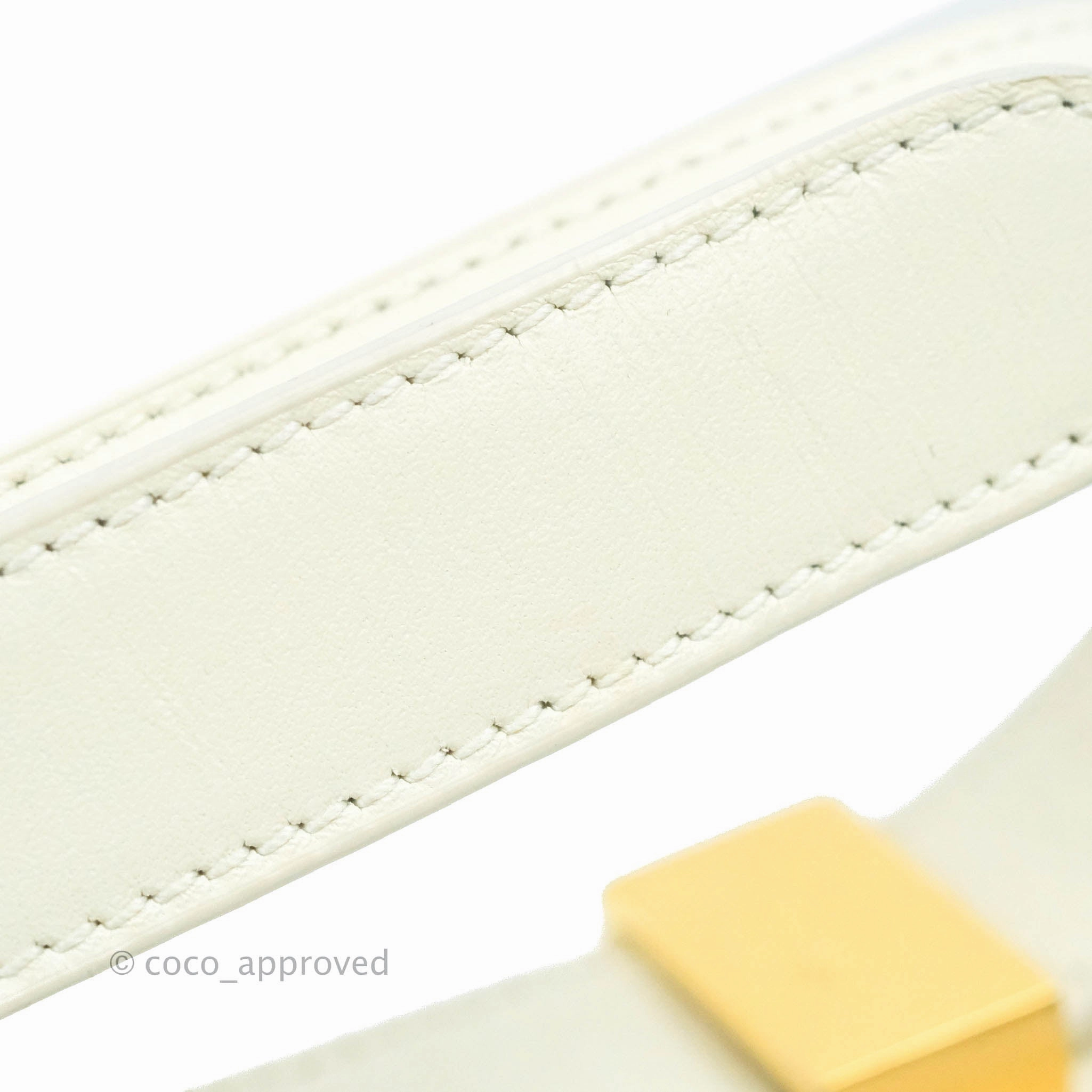 Christian Dior 30 Montaigne Bag White Calfskin Gold Hardware