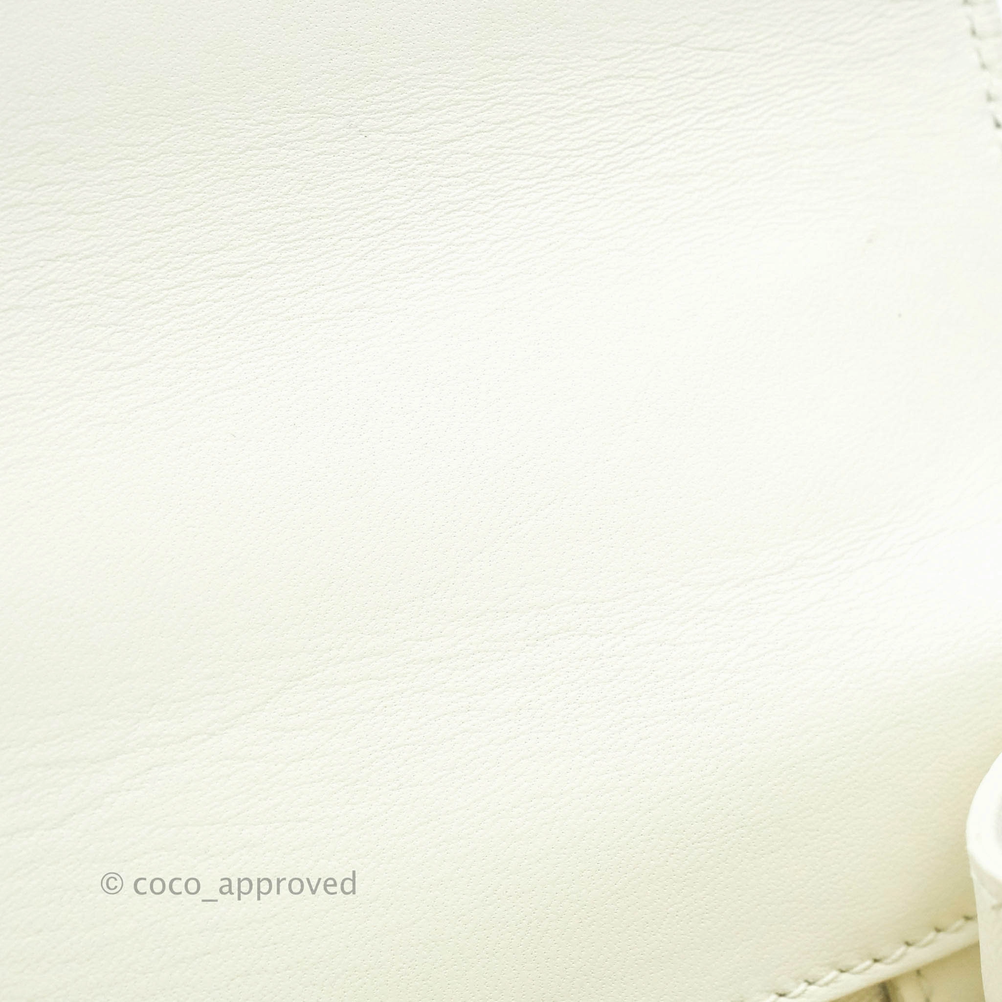 Christian Dior 30 Montaigne Bag White Calfskin Gold Hardware