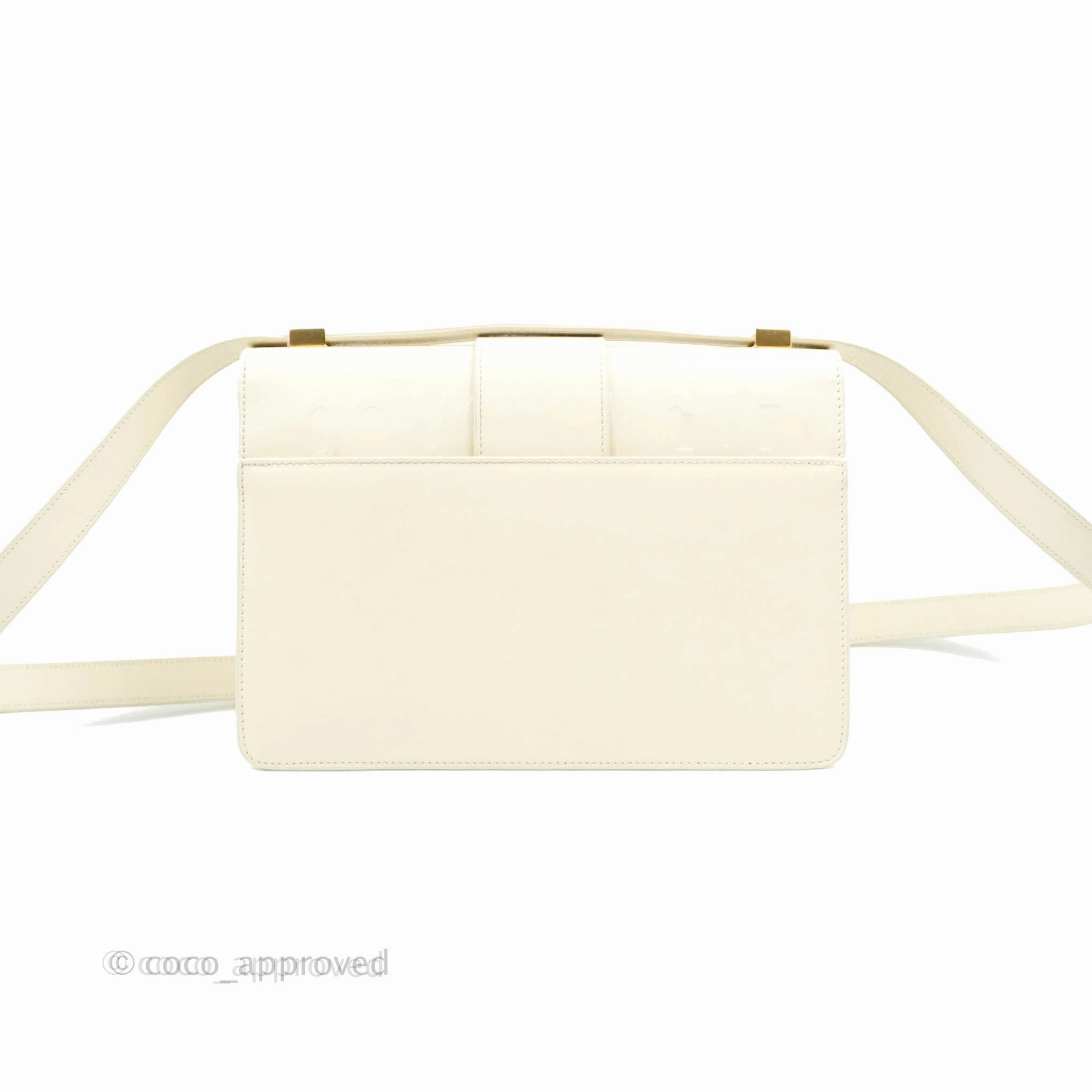 Christian Dior 30 Montaigne Bag White Calfskin Gold Hardware