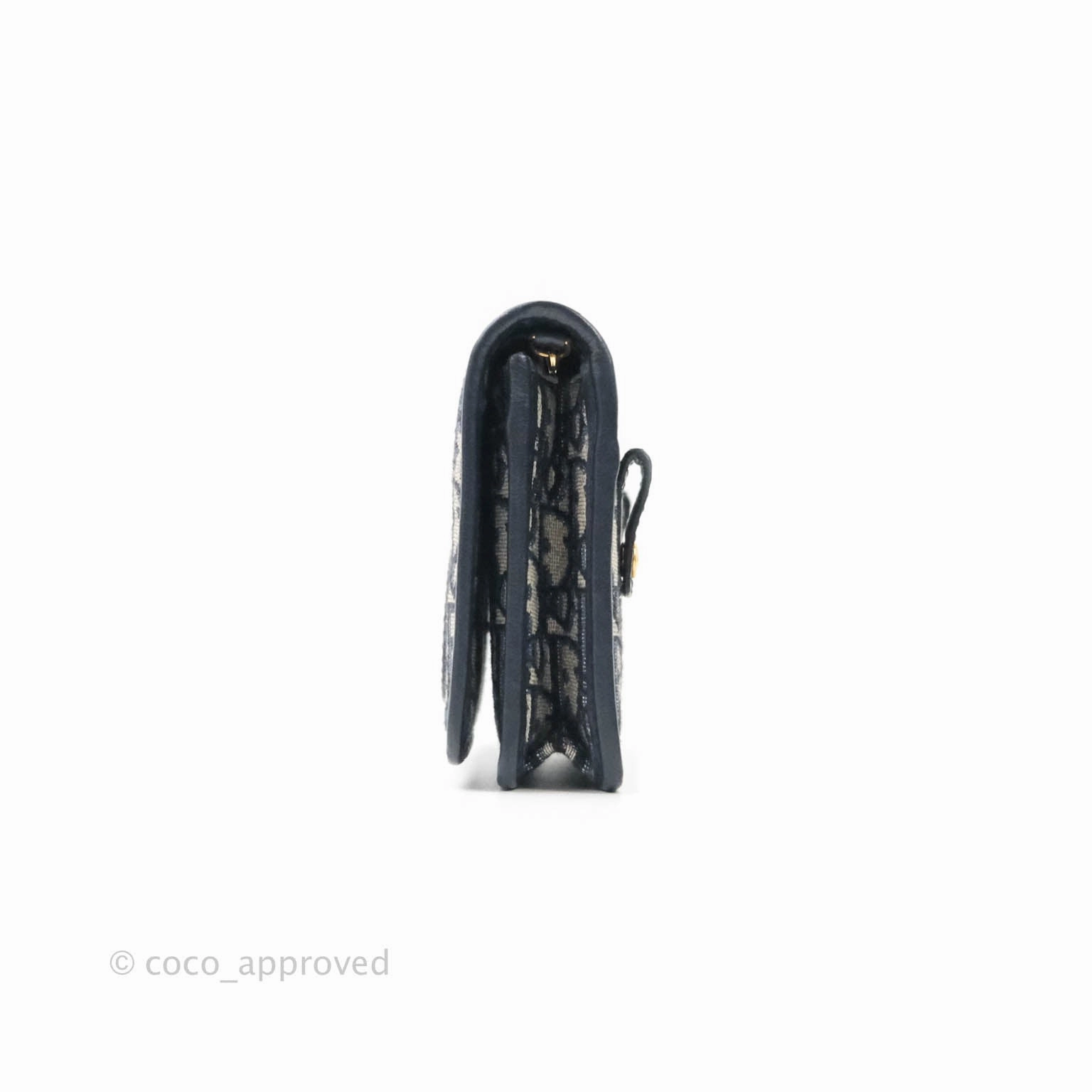 Christian Dior 30 Montaigne Blue Oblique Jacquard 2-in-1 Pouch