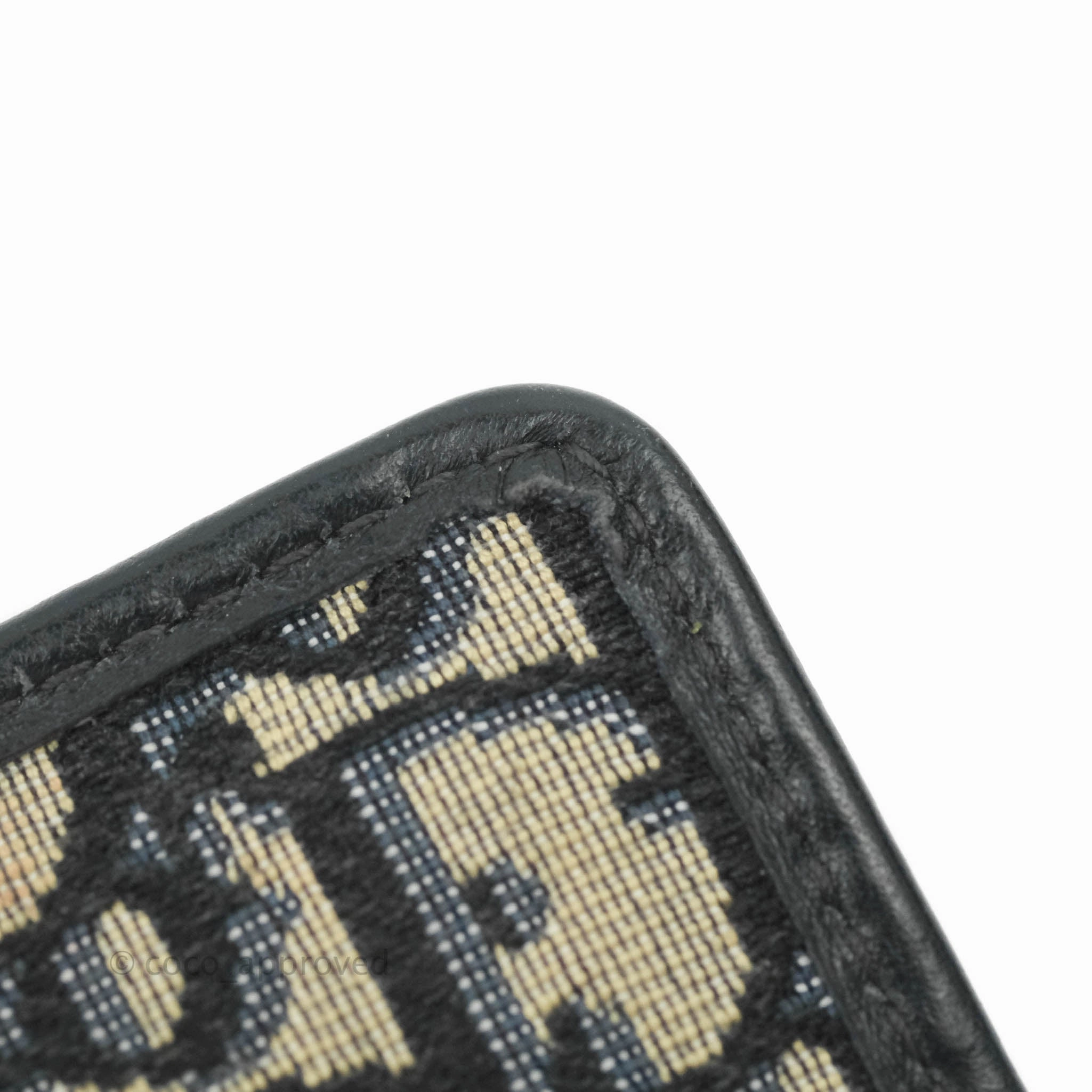 Christian Dior 30 Montaigne Blue Oblique Jacquard 2-in-1 Pouch