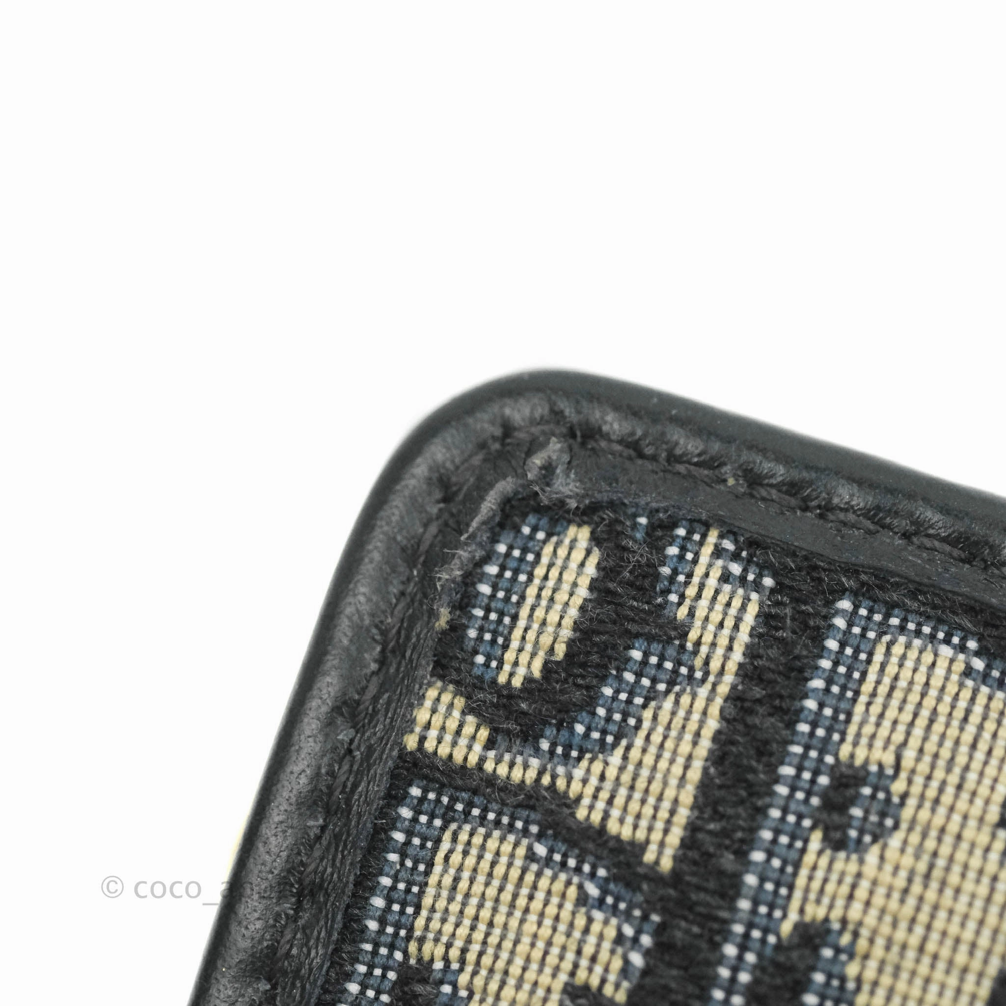 Christian Dior 30 Montaigne Blue Oblique Jacquard 2-in-1 Pouch