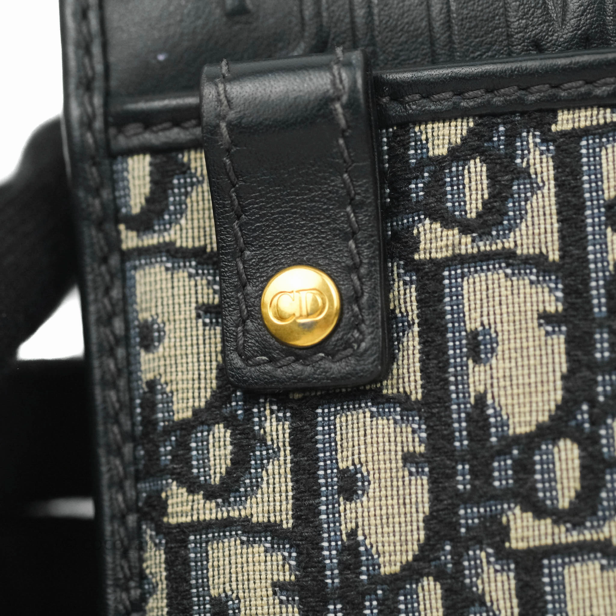 Christian Dior 30 Montaigne Blue Oblique Jacquard 2-in-1 Pouch