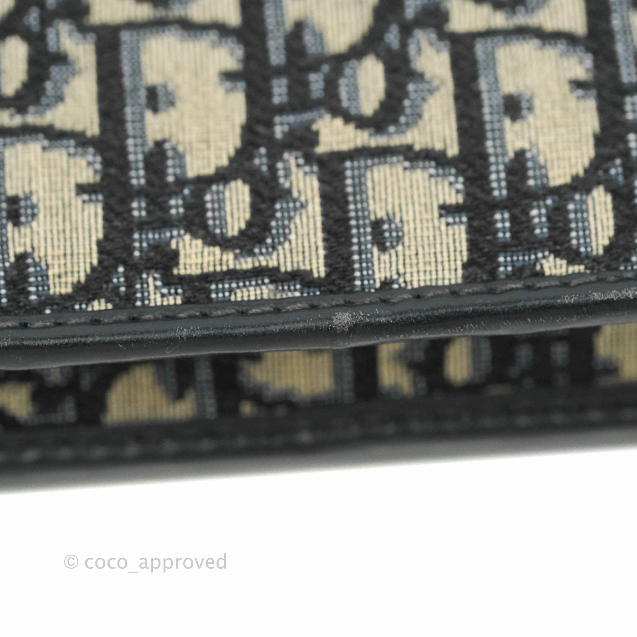 Christian Dior 30 Montaigne Blue Oblique Jacquard 2-in-1 Pouch