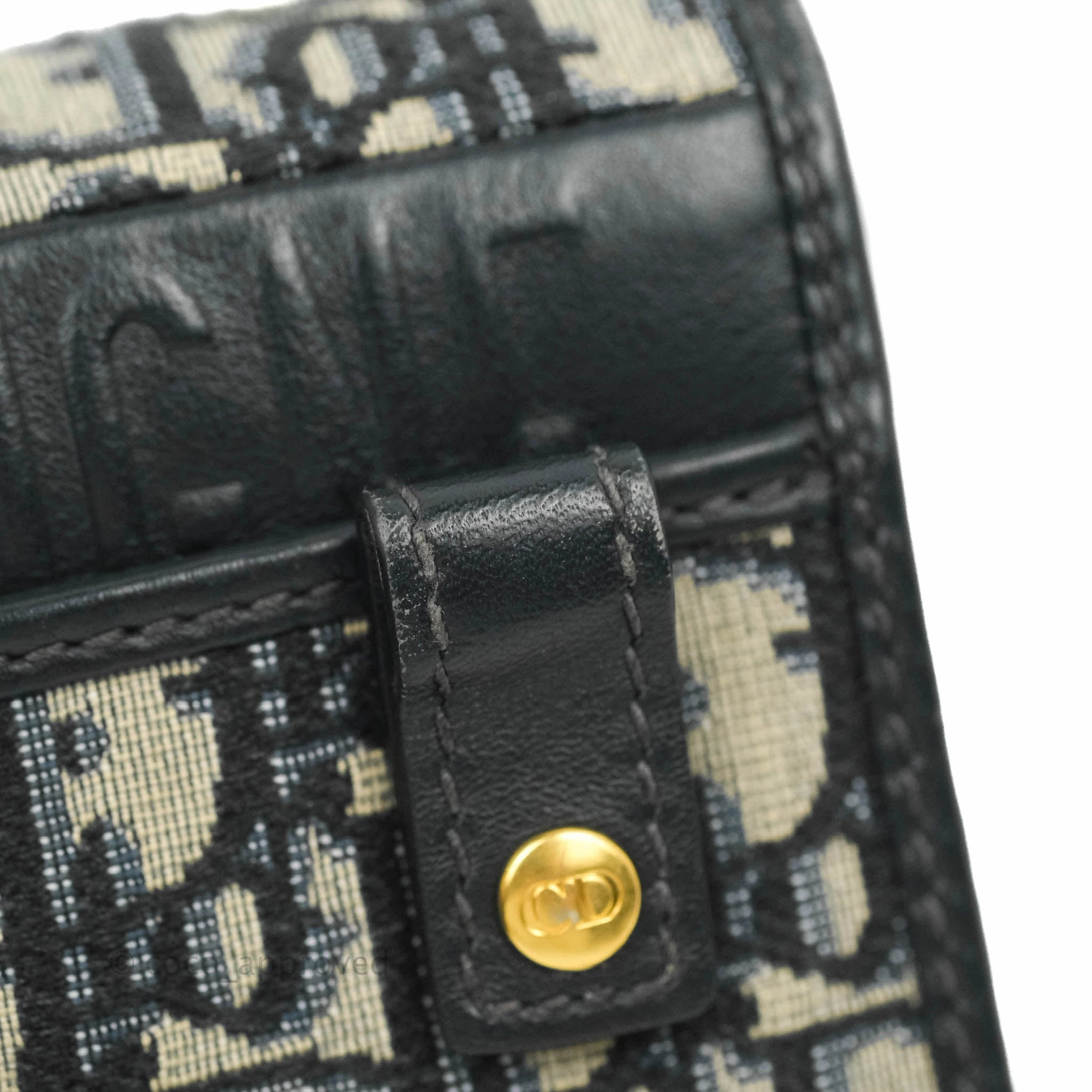 Christian Dior 30 Montaigne Blue Oblique Jacquard 2-in-1 Pouch