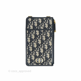 Christian Dior 30 Montaigne Blue Oblique Jacquard Long Wallet