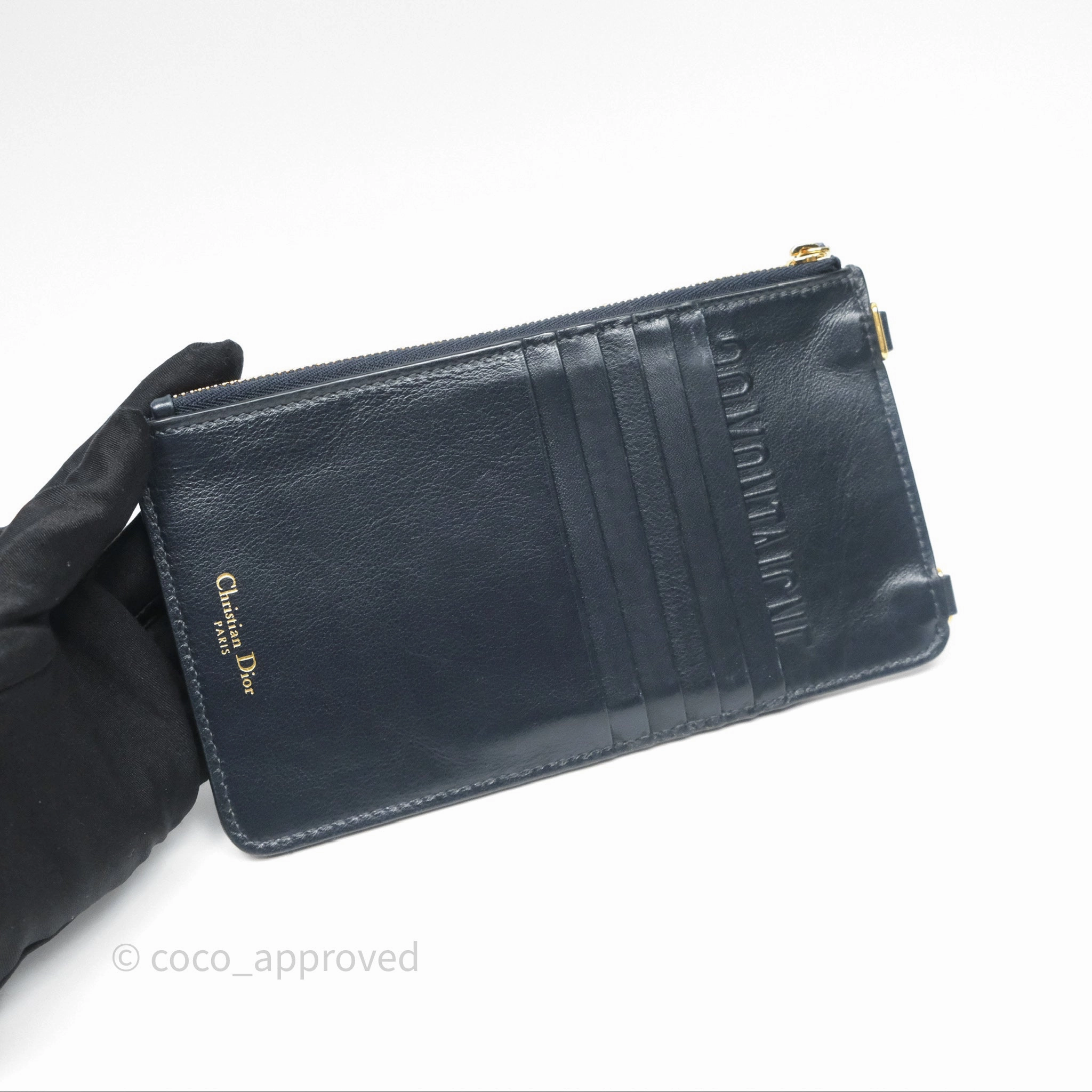 Christian Dior 30 Montaigne Blue Oblique Jacquard Long Wallet