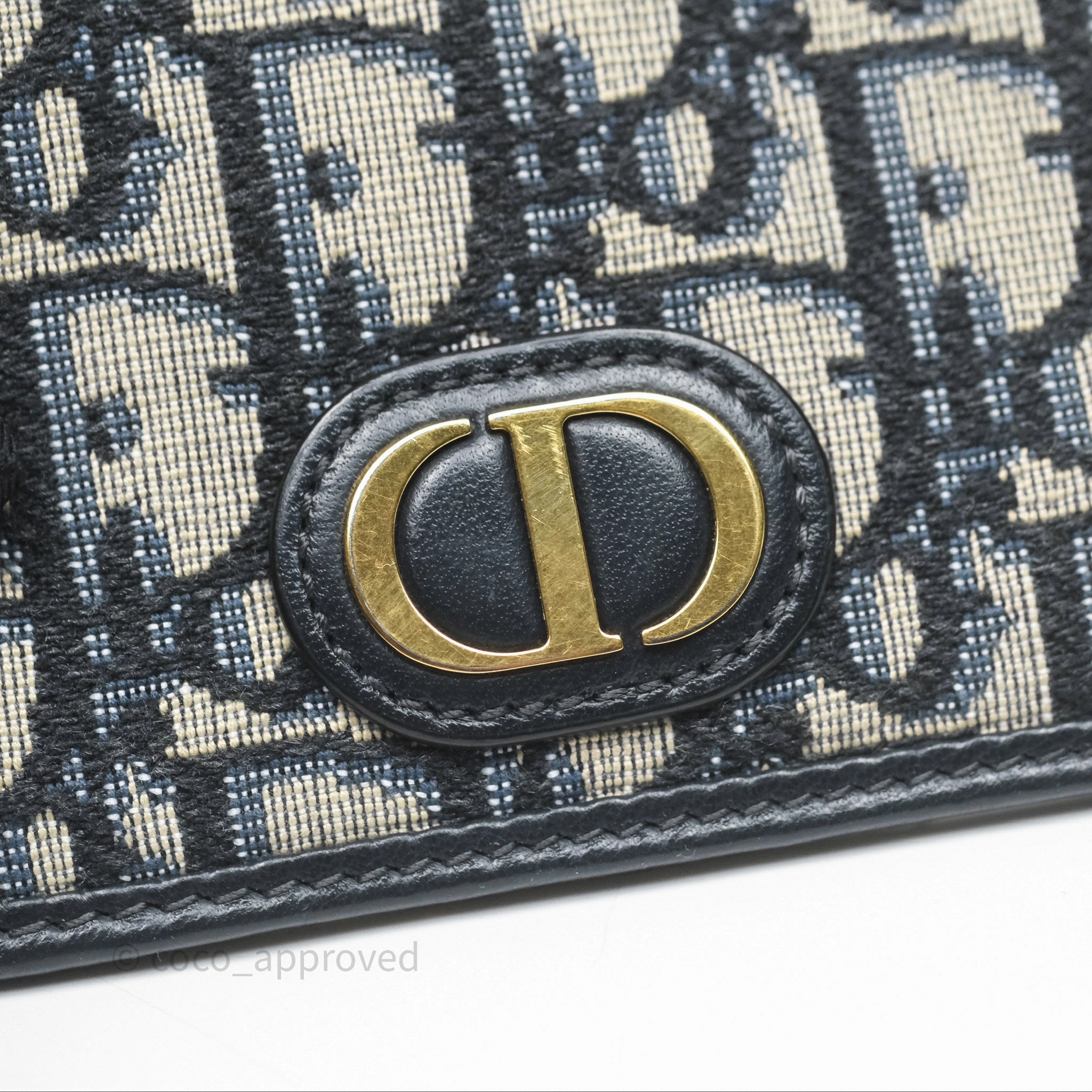 Christian Dior 30 Montaigne Blue Oblique Jacquard Long Wallet