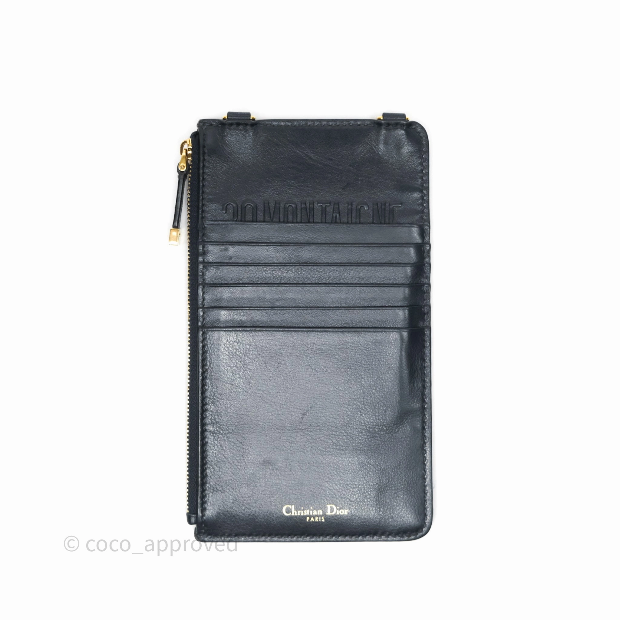 Christian Dior 30 Montaigne Blue Oblique Jacquard Long Wallet