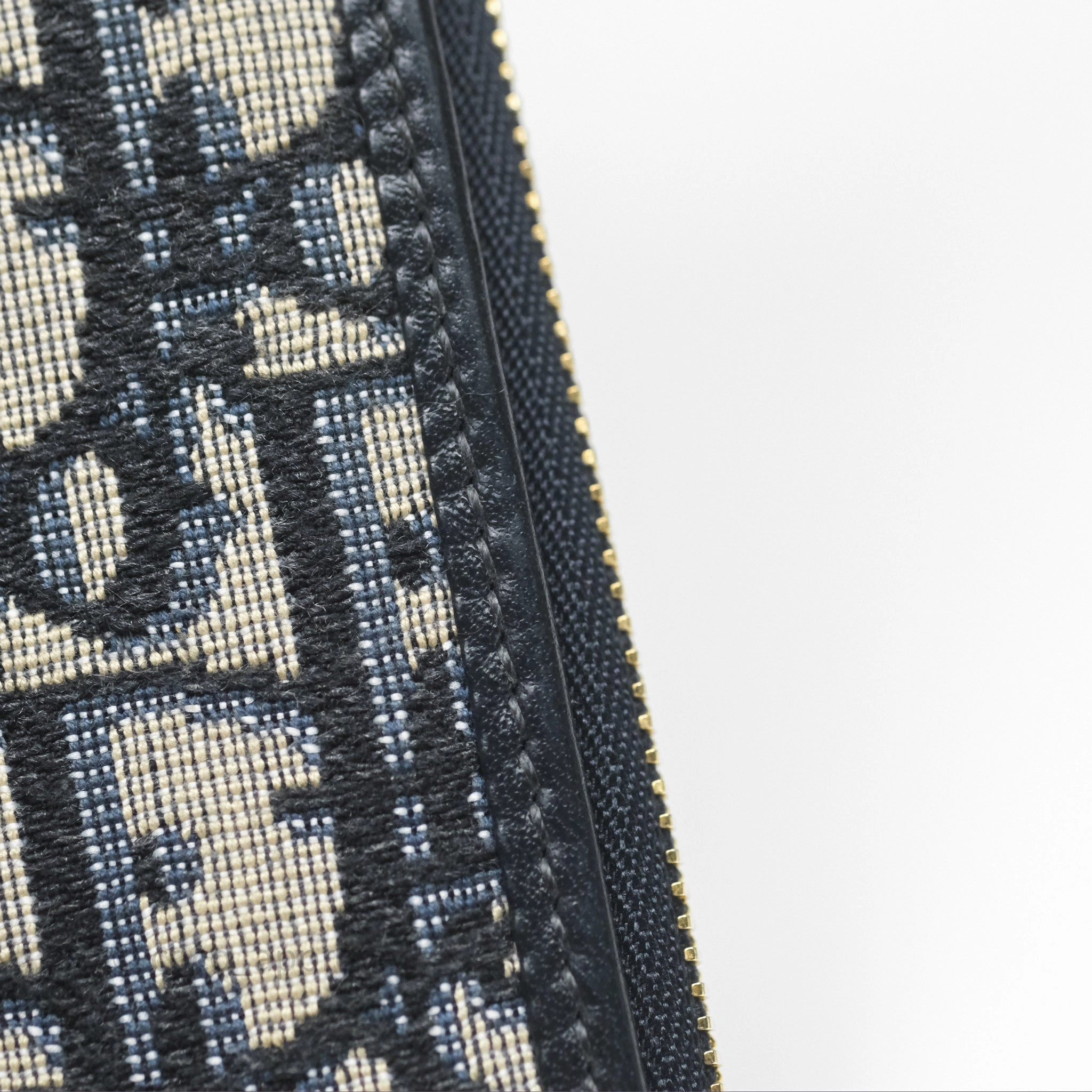 Christian Dior 30 Montaigne Blue Oblique Jacquard Long Wallet