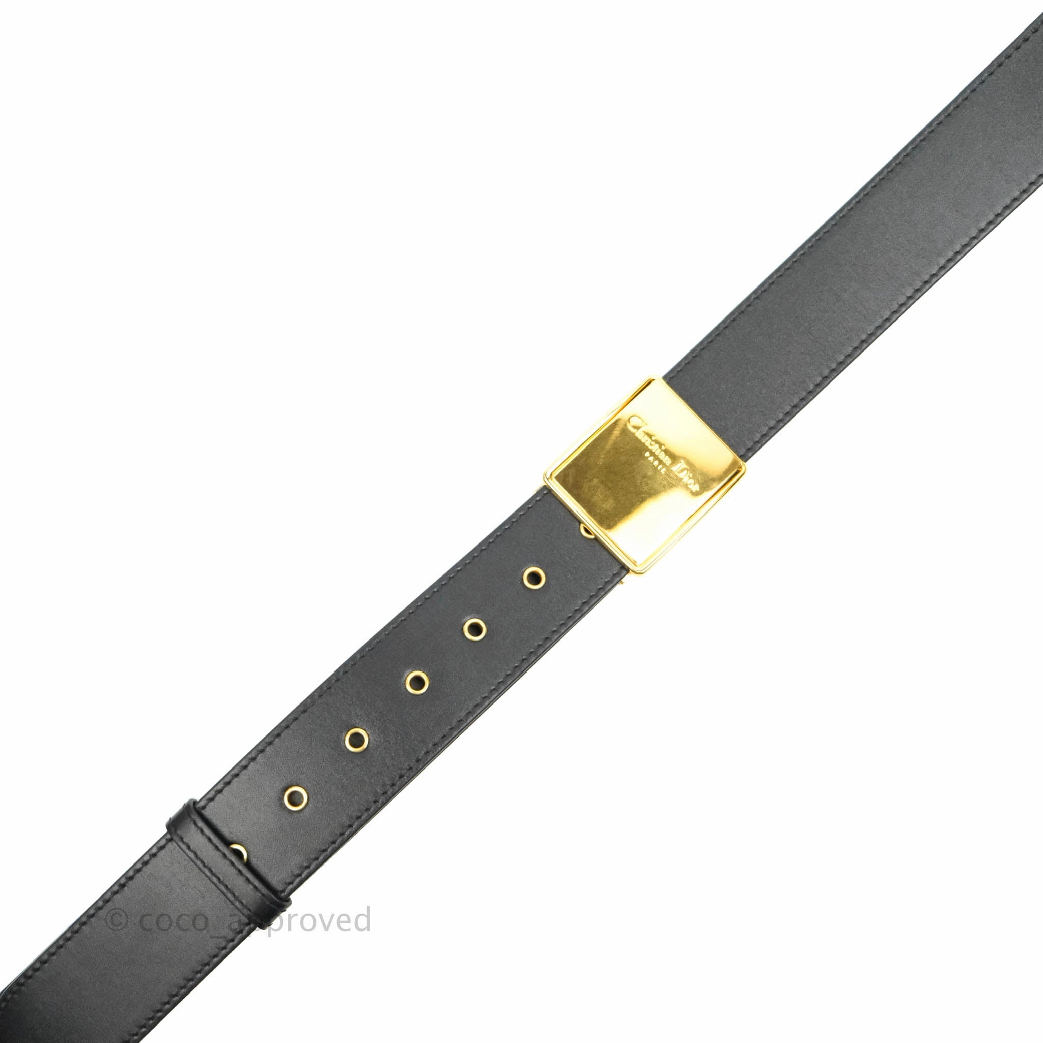 Christian Dior 30 Montaigne Box Bag Black Calfskin Gold Hardware