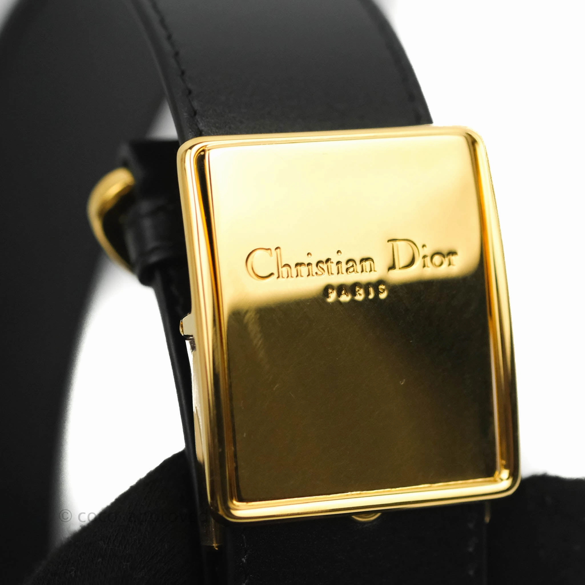 Christian Dior 30 Montaigne Box Bag Black Calfskin Gold Hardware