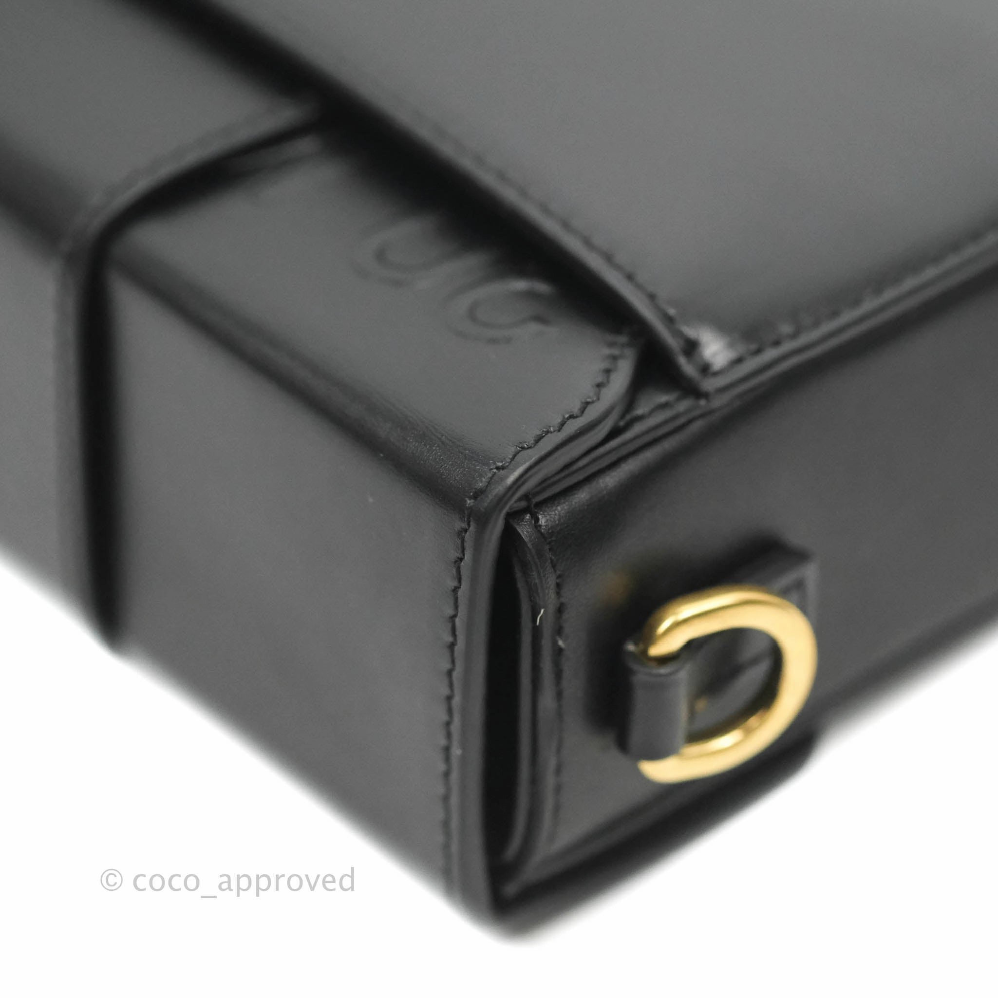 Christian Dior 30 Montaigne Box Bag Black Calfskin Gold Hardware