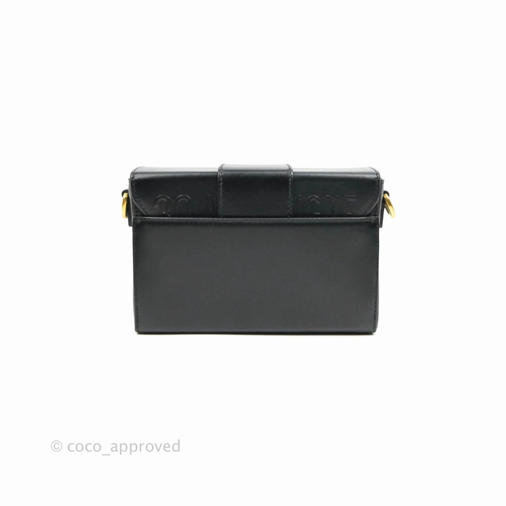 Christian Dior 30 Montaigne Box Bag Black Calfskin Gold Hardware