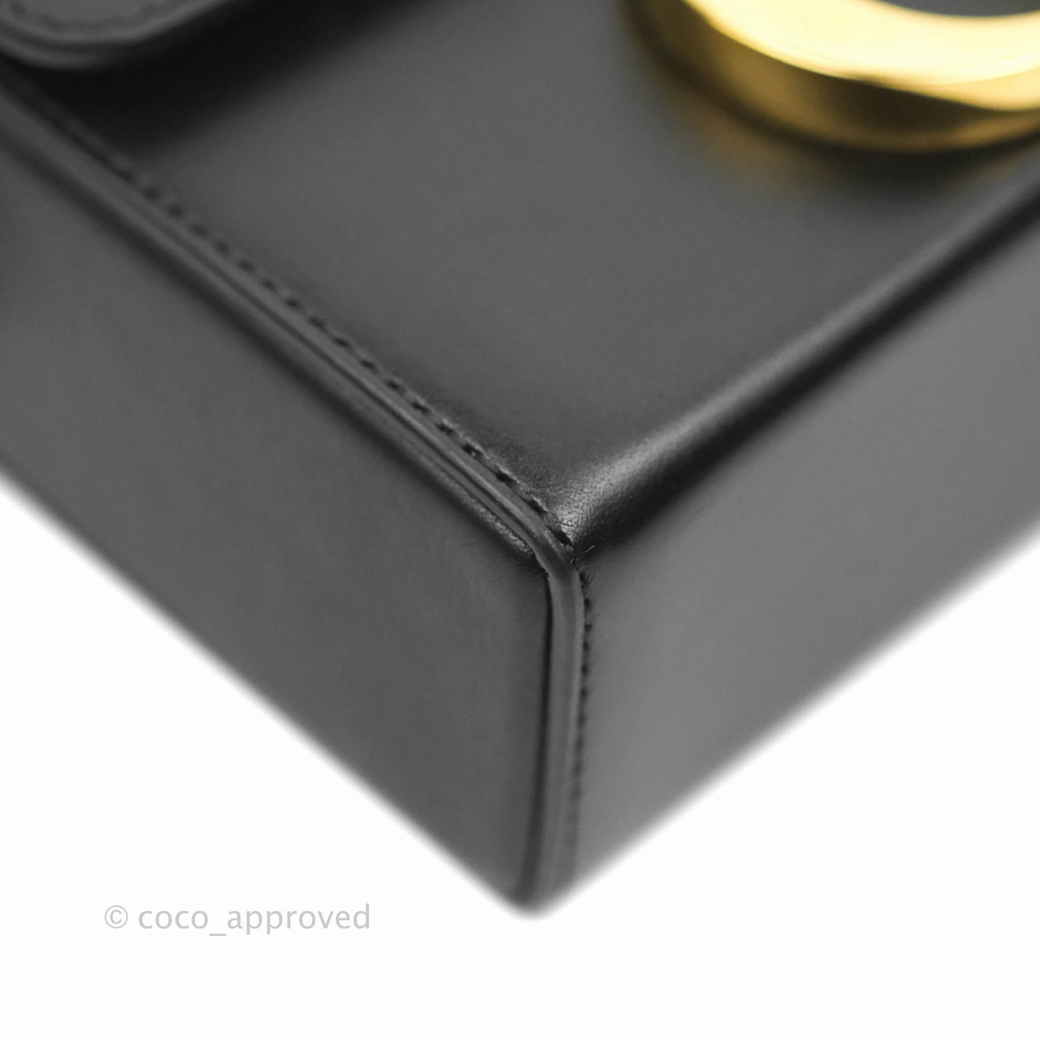 Christian Dior 30 Montaigne Box Bag Black Calfskin Gold Hardware