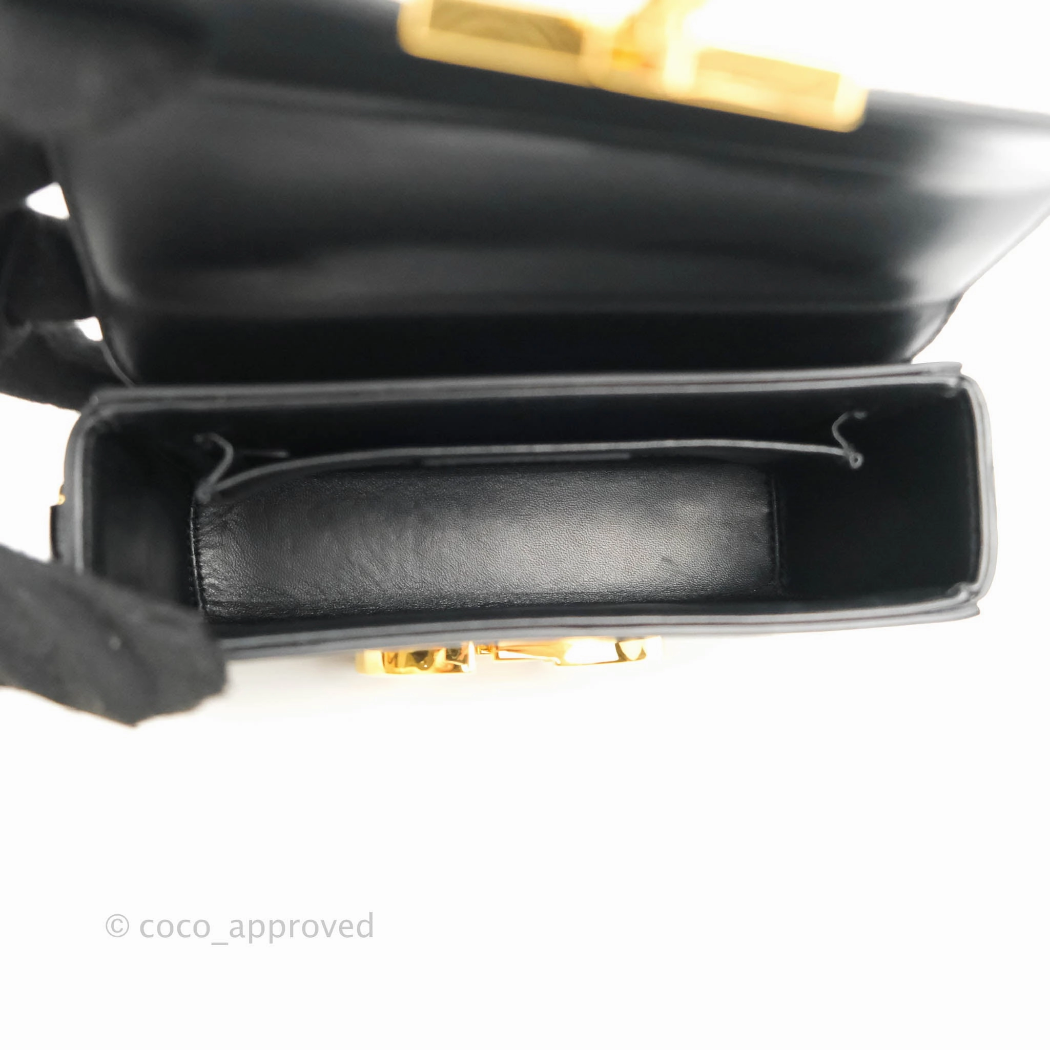 Christian Dior 30 Montaigne Box Bag Black Calfskin Gold Hardware
