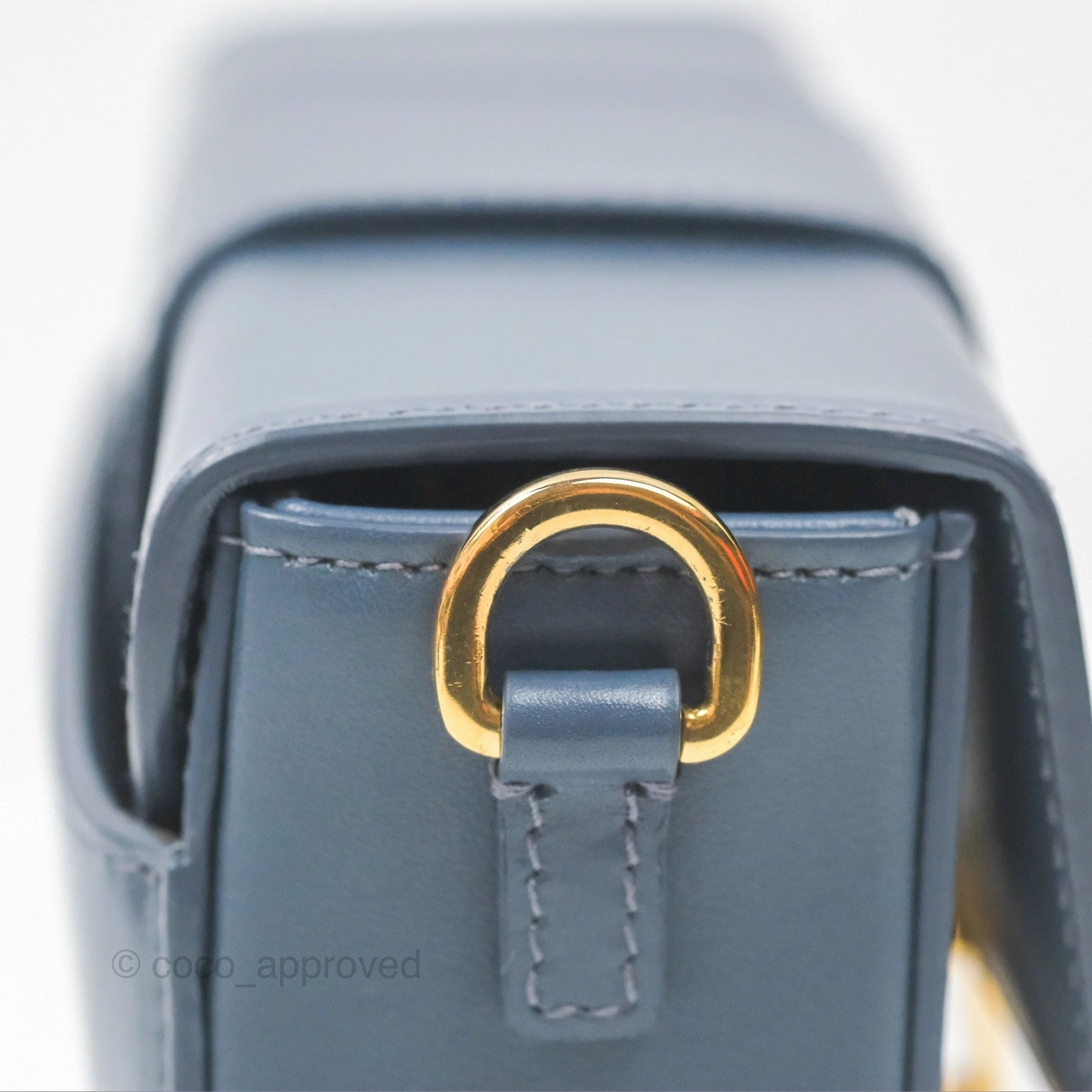 Christian Dior 30 Montaigne Box Bag Blue Calfskin