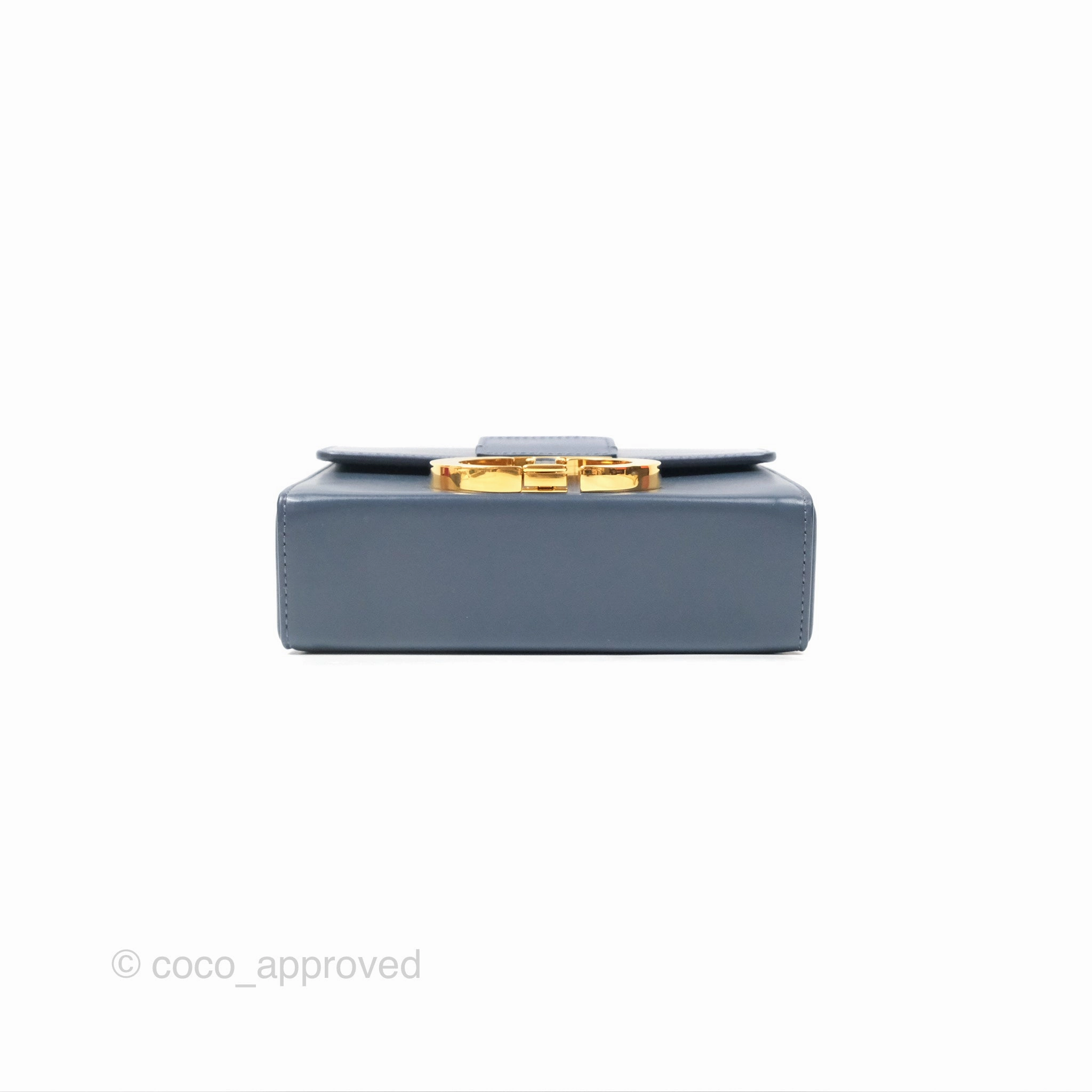 Christian Dior 30 Montaigne Box Bag Blue Calfskin