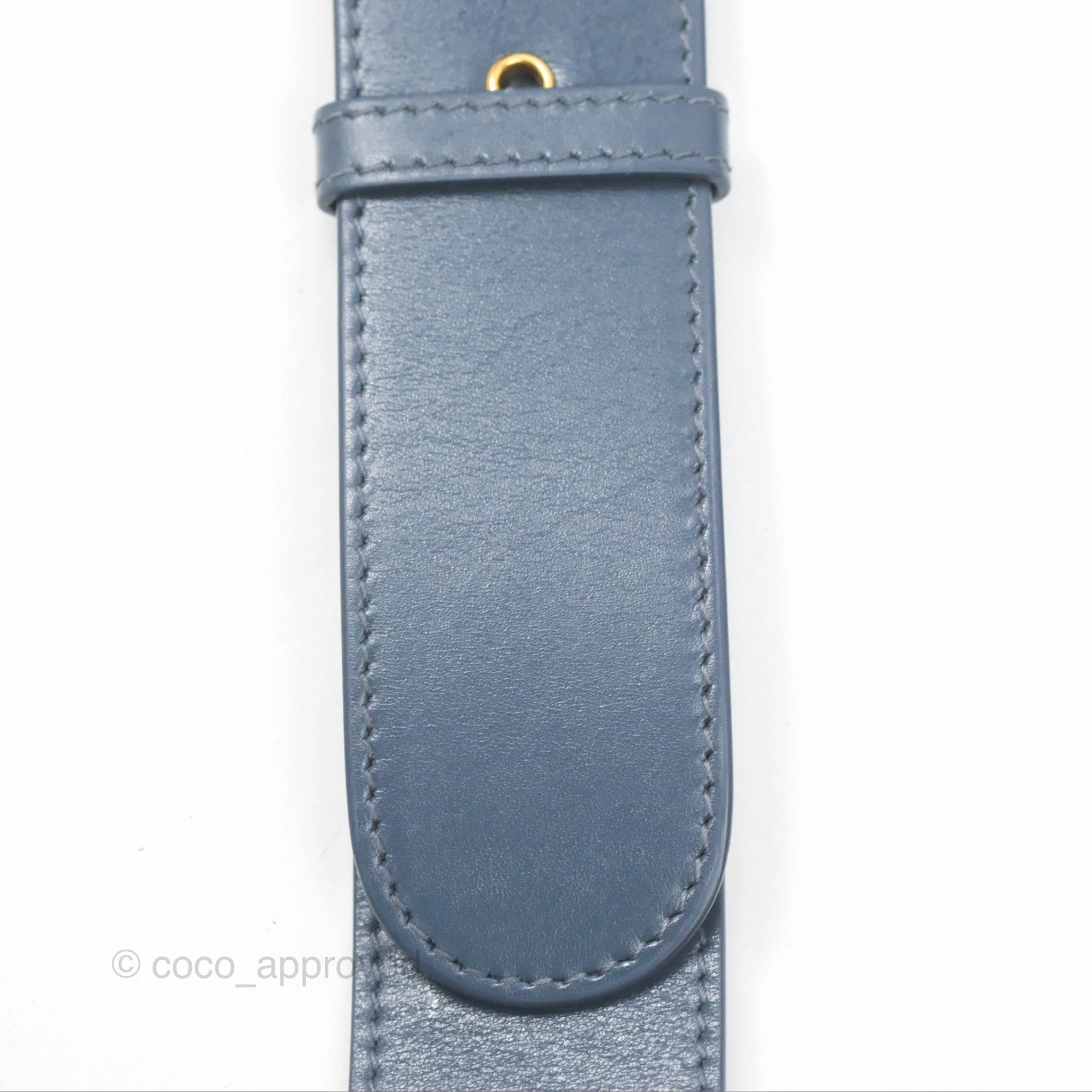 Christian Dior 30 Montaigne Box Bag Blue Calfskin