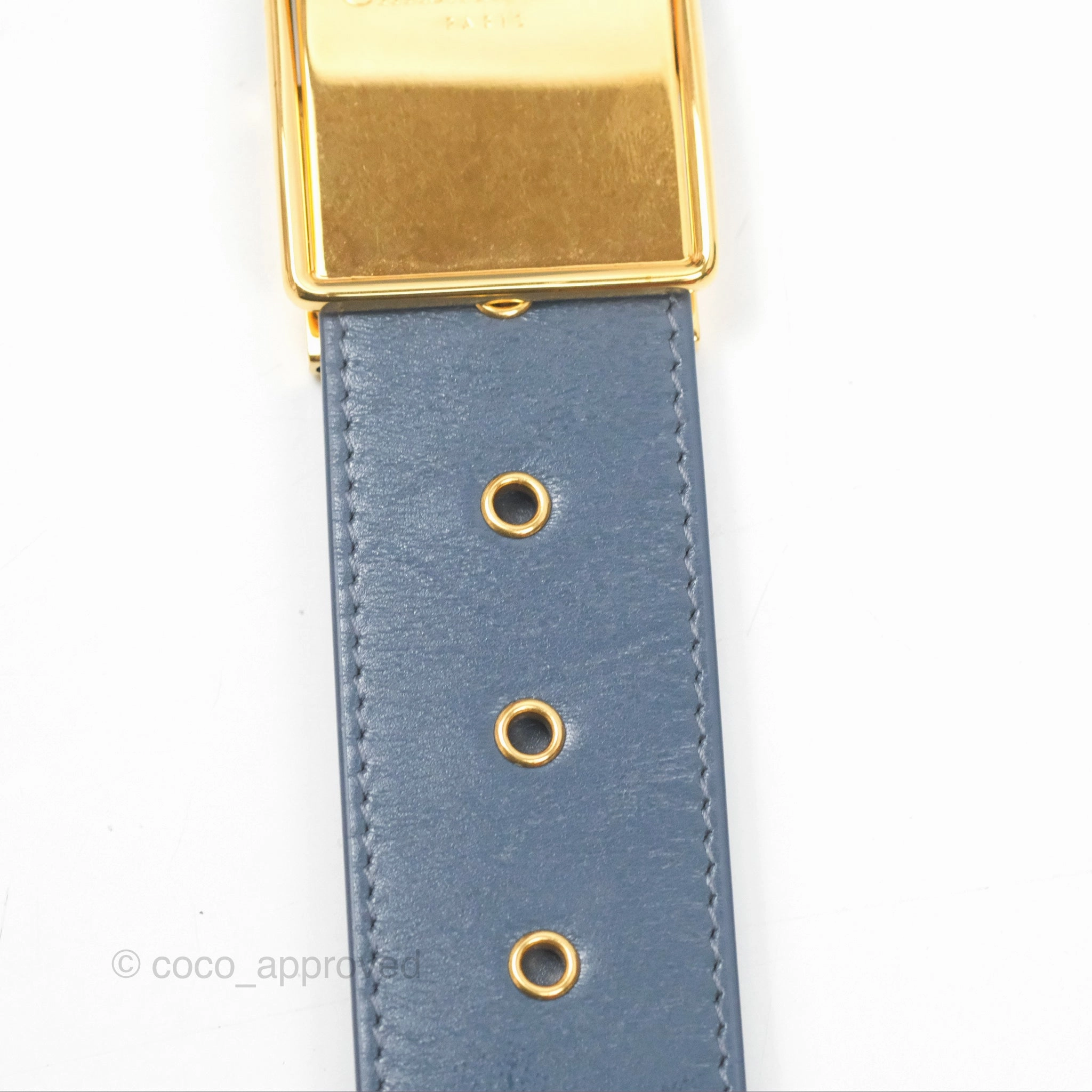 Christian Dior 30 Montaigne Box Bag Blue Calfskin