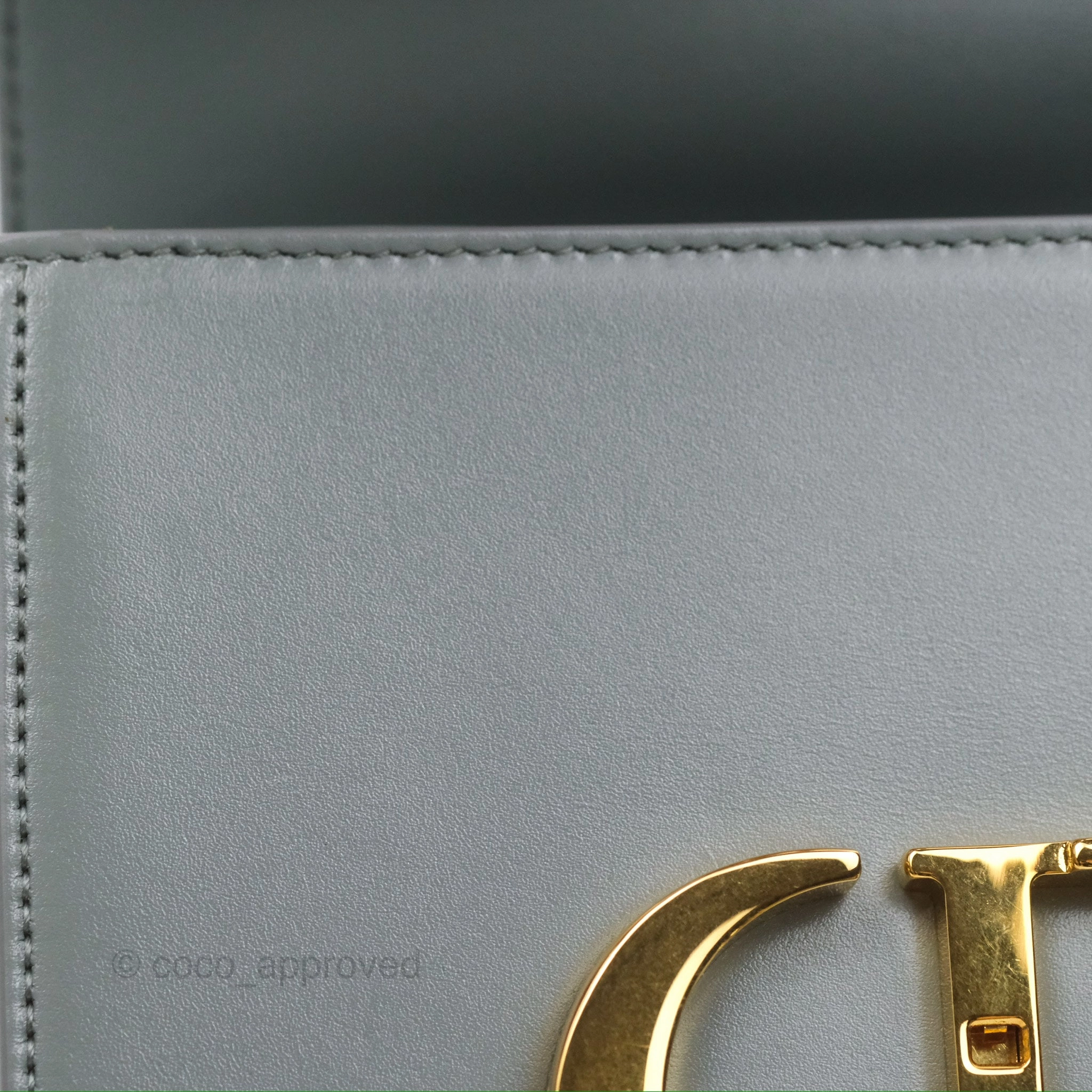 Christian Dior 30 Montaigne Box Bag Grey Calfskin