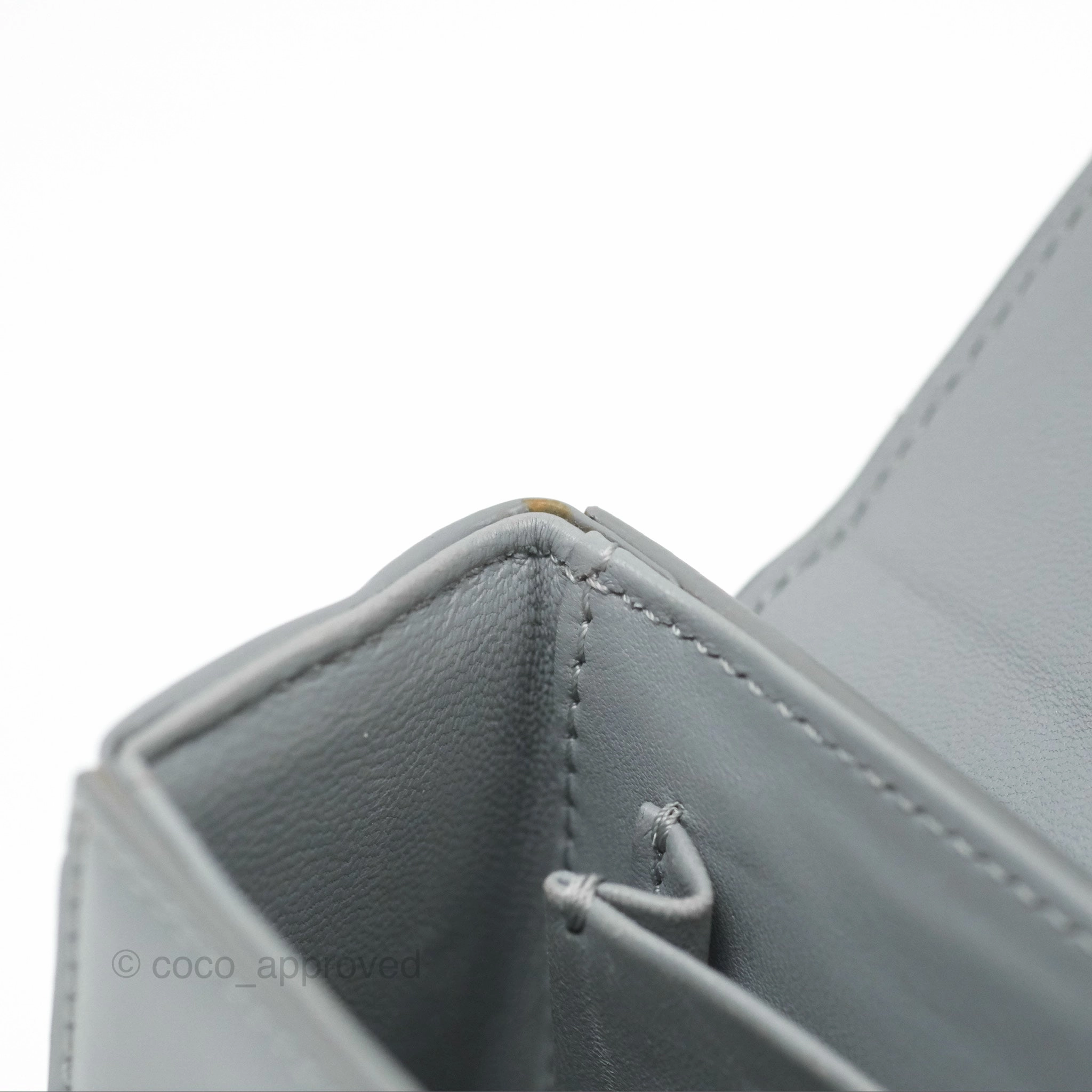 Christian Dior 30 Montaigne Box Bag Grey Calfskin