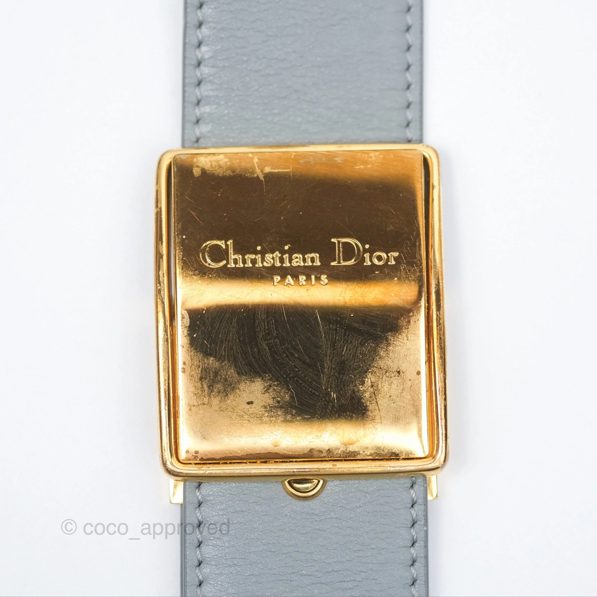 Christian Dior 30 Montaigne Box Bag Grey Calfskin