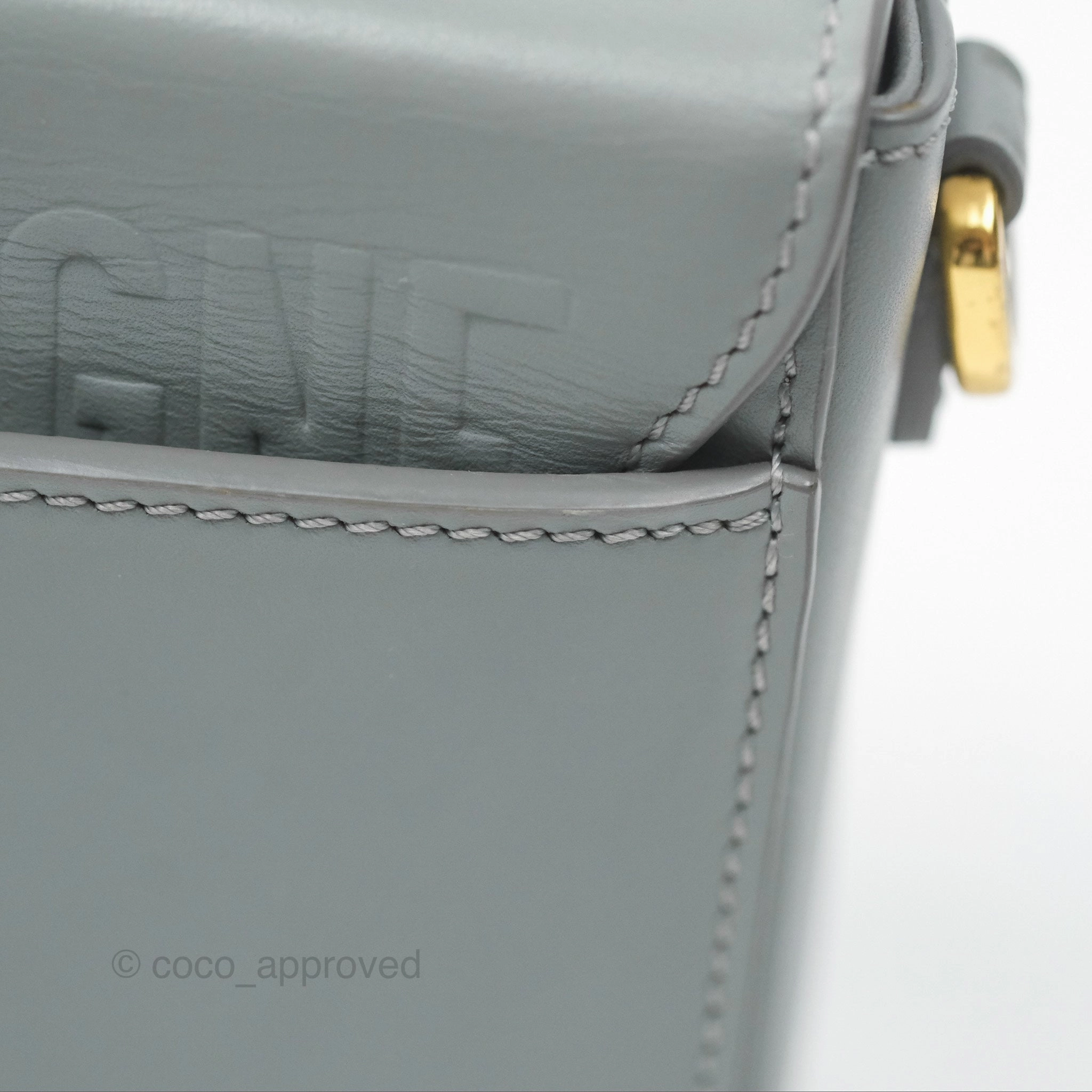 Christian Dior 30 Montaigne Box Bag Grey Calfskin