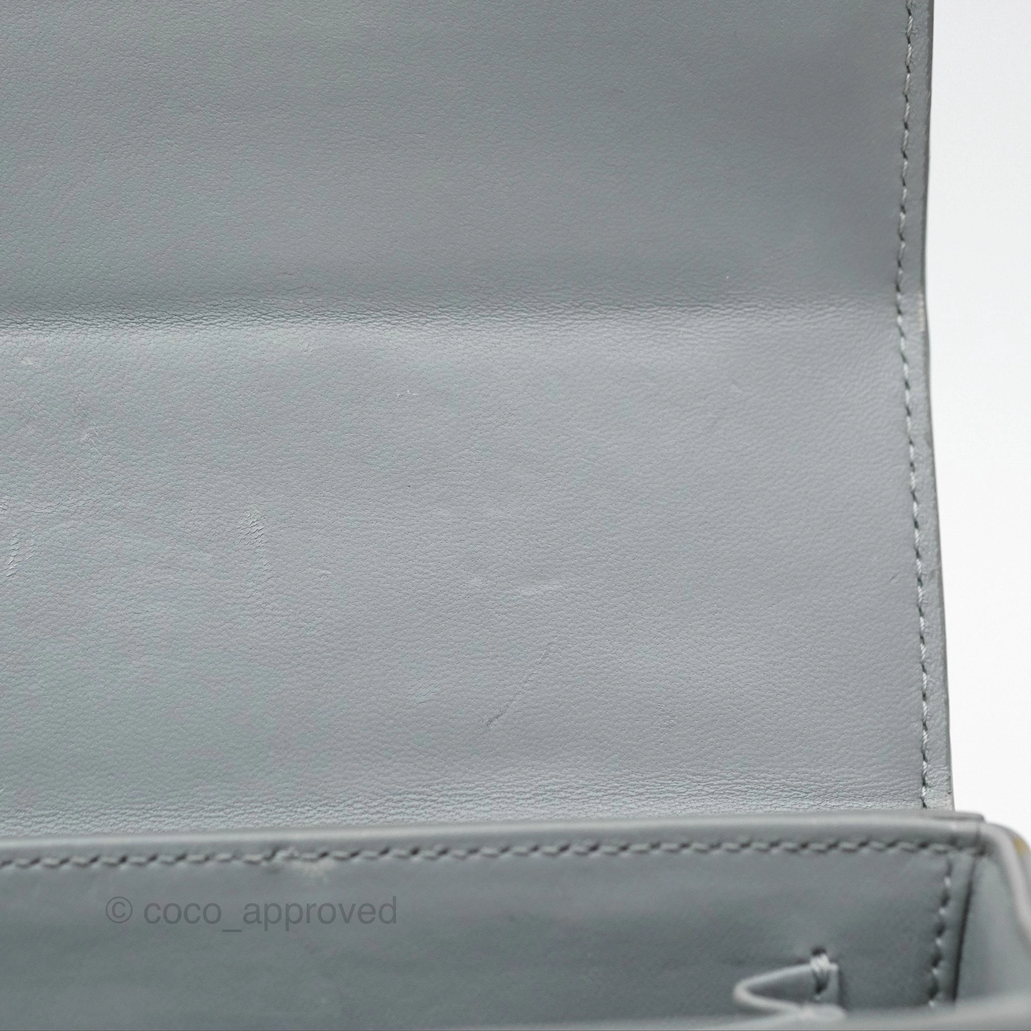Christian Dior 30 Montaigne Box Bag Grey Calfskin