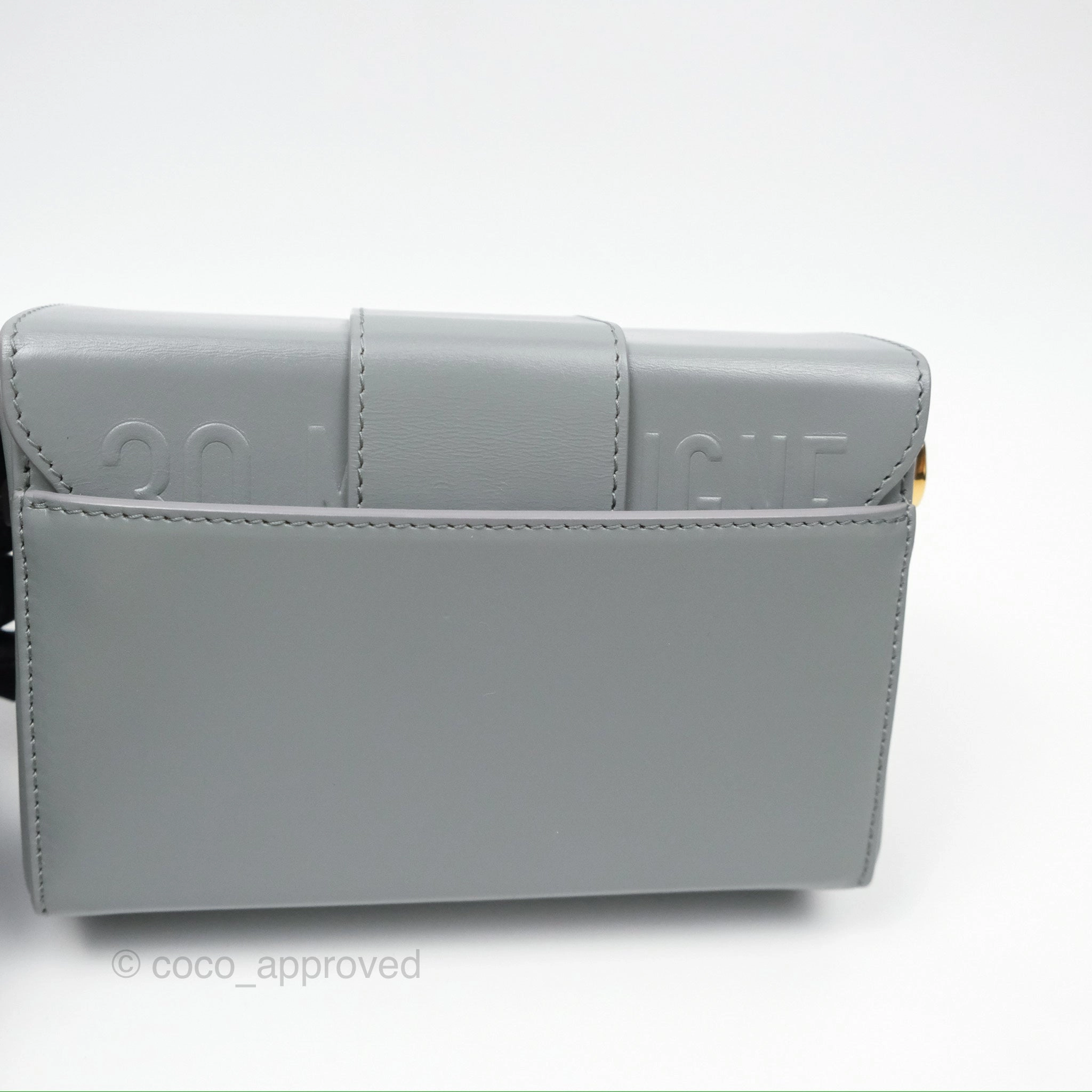 Christian Dior 30 Montaigne Box Bag Grey Calfskin